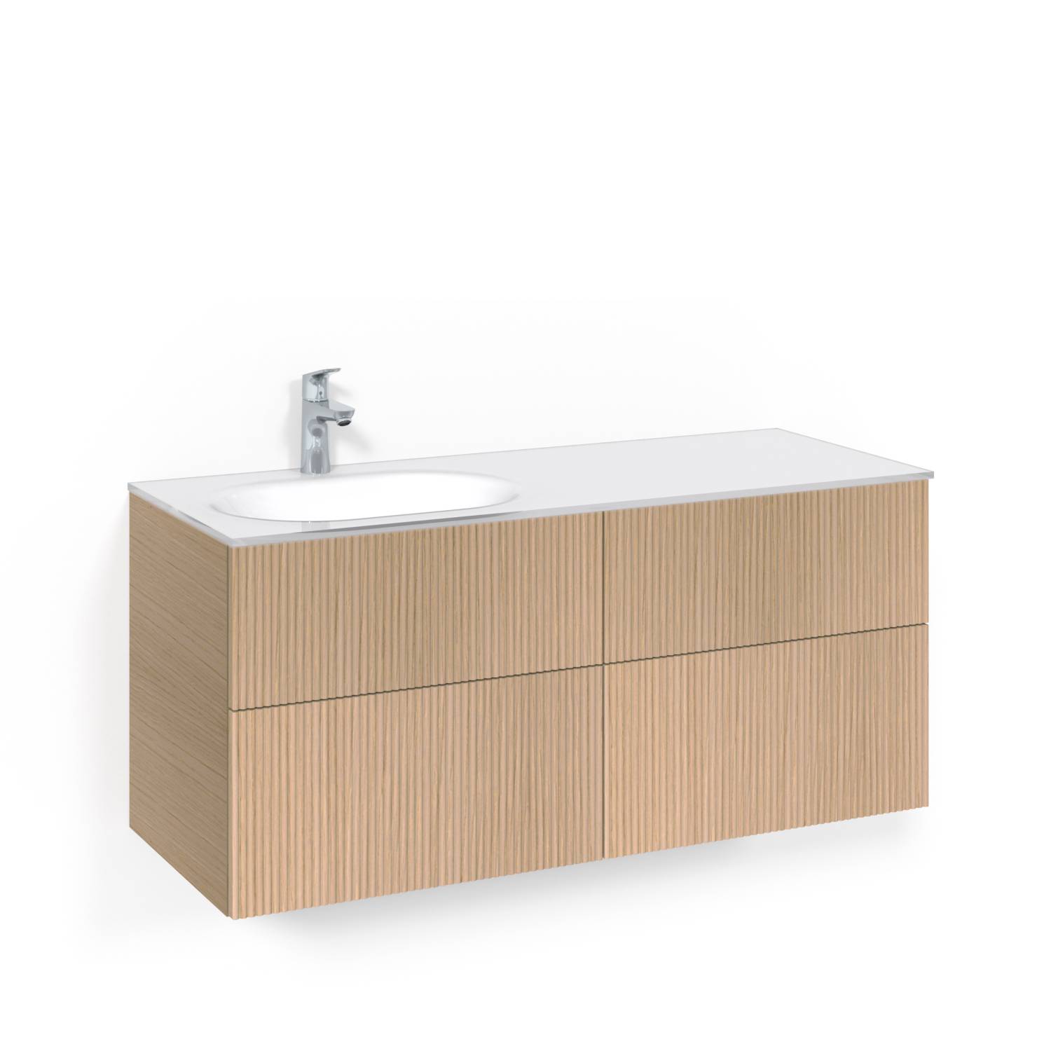 Tvättställsskåp Macro Design Crown Line med Glastvättställ | badrum - badrumsmobler - tvattstallsskap-och-kommod | KakelKungen