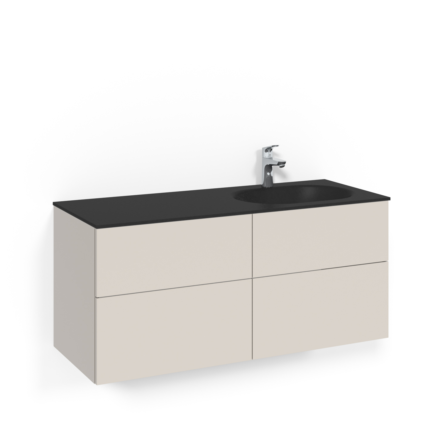 Tvättställsskåp Macro Design Crown Plain Med Glastvättställ | badrum - badrumsmobler - tvattstallsskap-och-kommod | KakelKungen