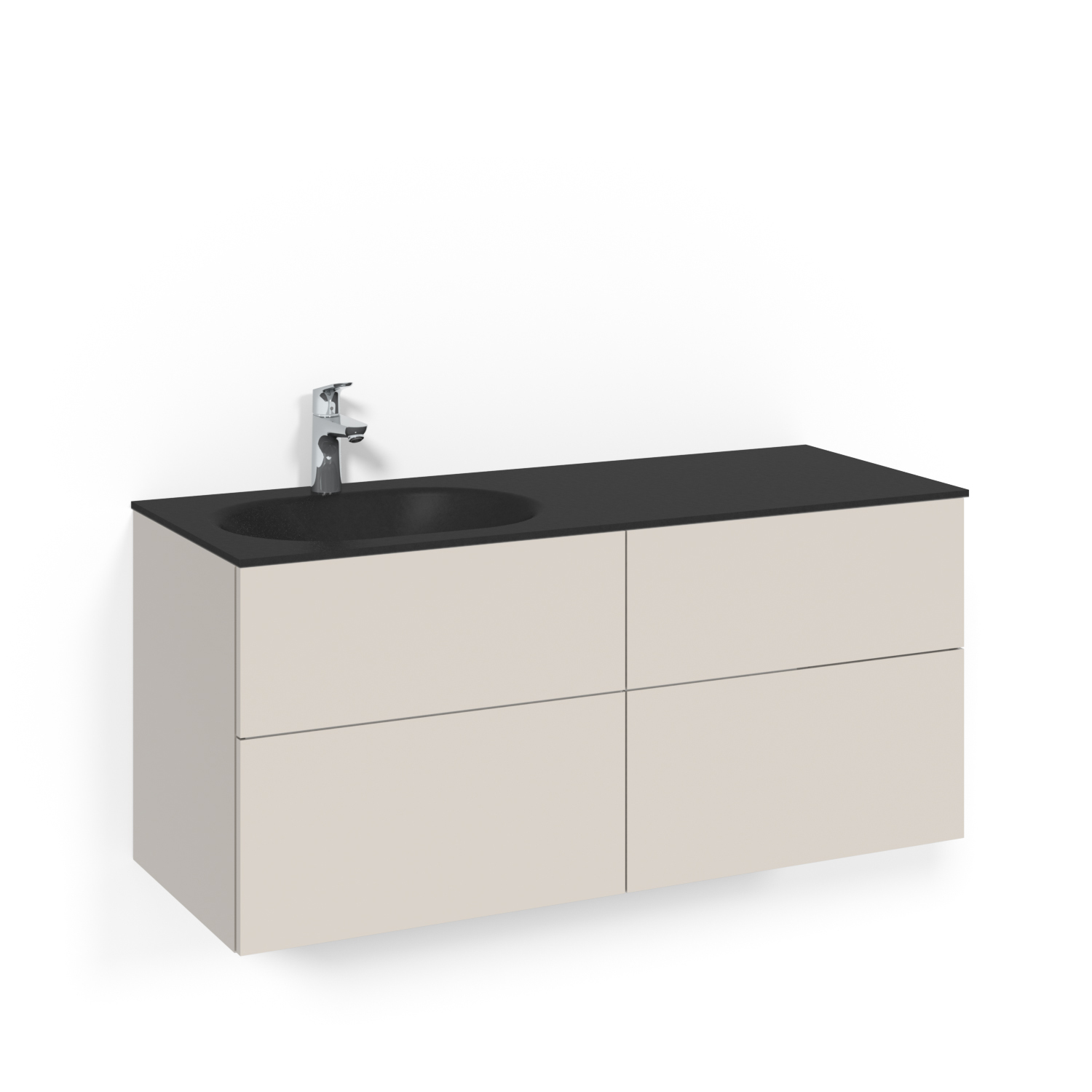 Tvättställsskåp Macro Design Crown Plain Med Glastvättställ | badrum - badrumsmobler - tvattstallsskap-och-kommod | KakelKungen