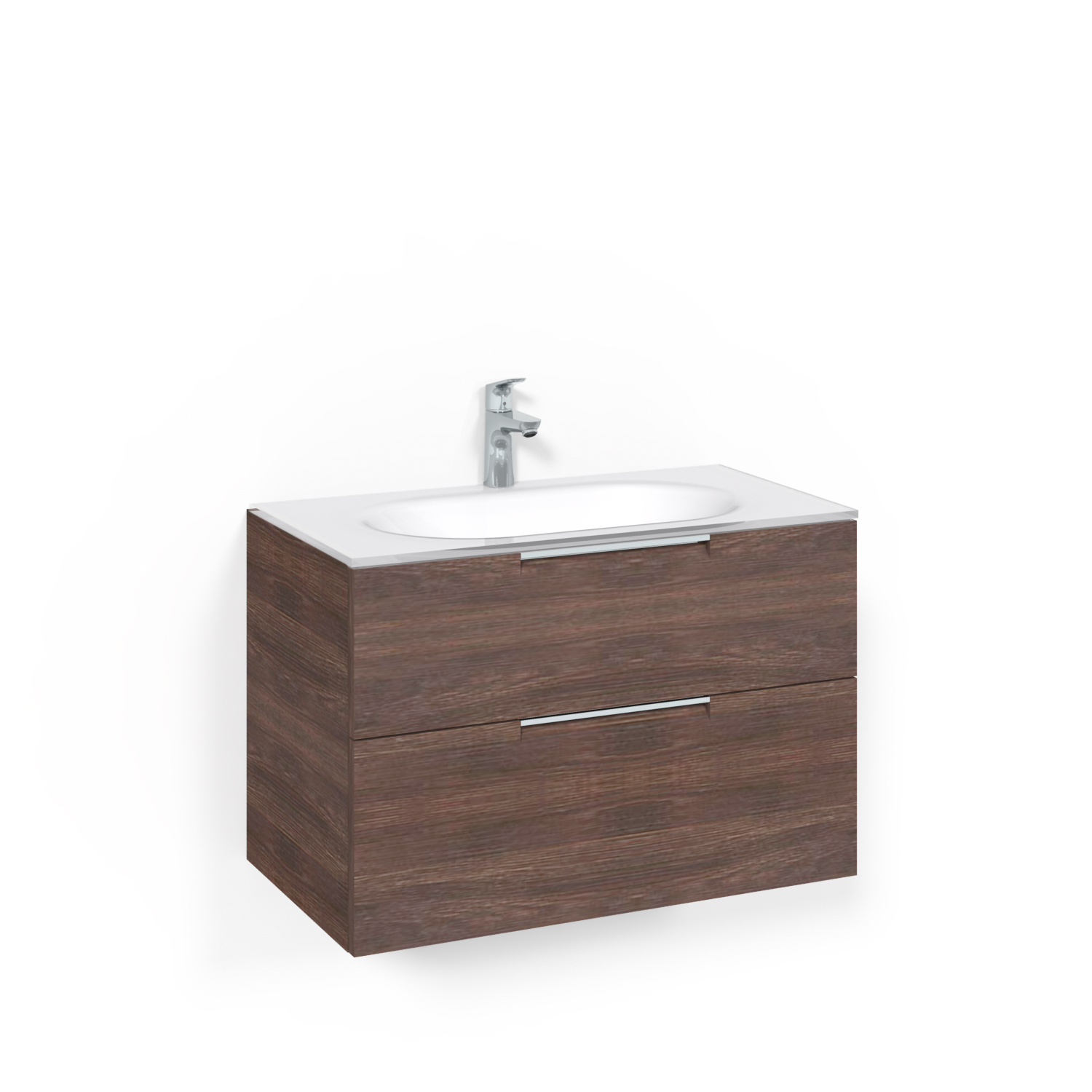 Tvättställsskåp Macro Design Crown Grip Med Glastvättställ | badrum - badrumsmobler - tvattstallsskap-och-kommod | KakelKungen