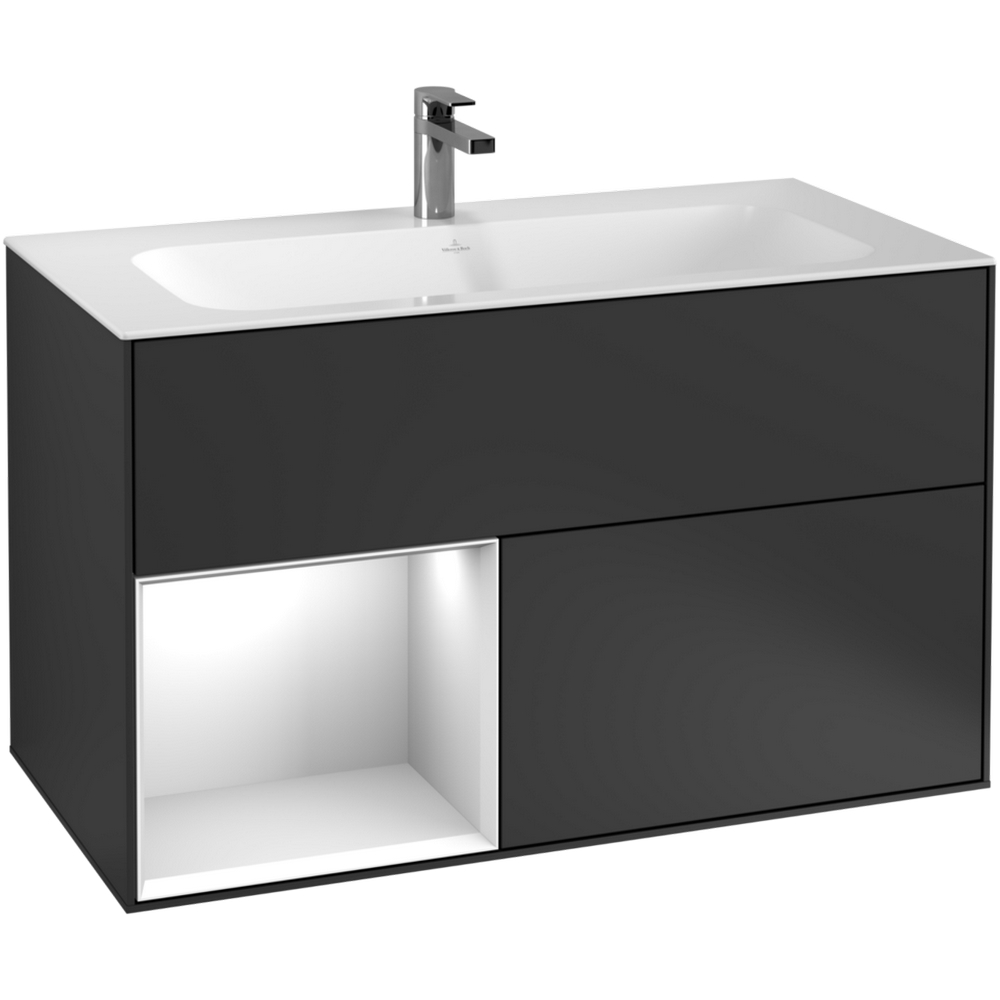 Tvättställsskåp Villeroy & Boch Finion med 2 Lådor och Hylla för Inbyggt Tvättställ | badrum - badrumsmobler - tvattstallsskap-och-kommod | KakelKungen