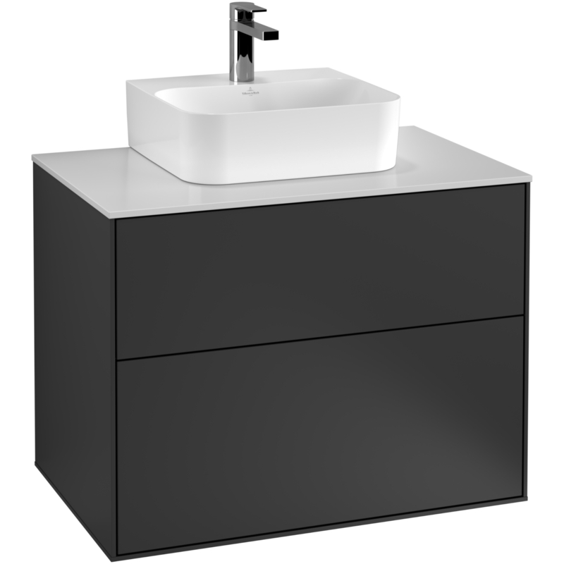 Tvättställsskåp Villeroy & Boch Finion med 2 Lådor och Bänkskiva för Kompakt Tvättställ | badrum - badrumsmobler - tvattstallsskap-och-kommod | KakelKungen