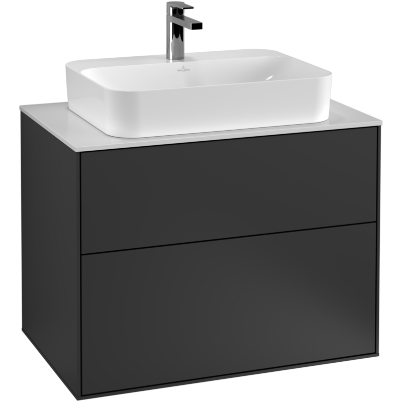 Tvättställsskåp Villeroy & Boch Finion med 2 Lådor och Bänkskiva för Ytmonterat Tvättställ | badrum - badrumsmobler - tvattstallsskap-och-kommod | KakelKungen