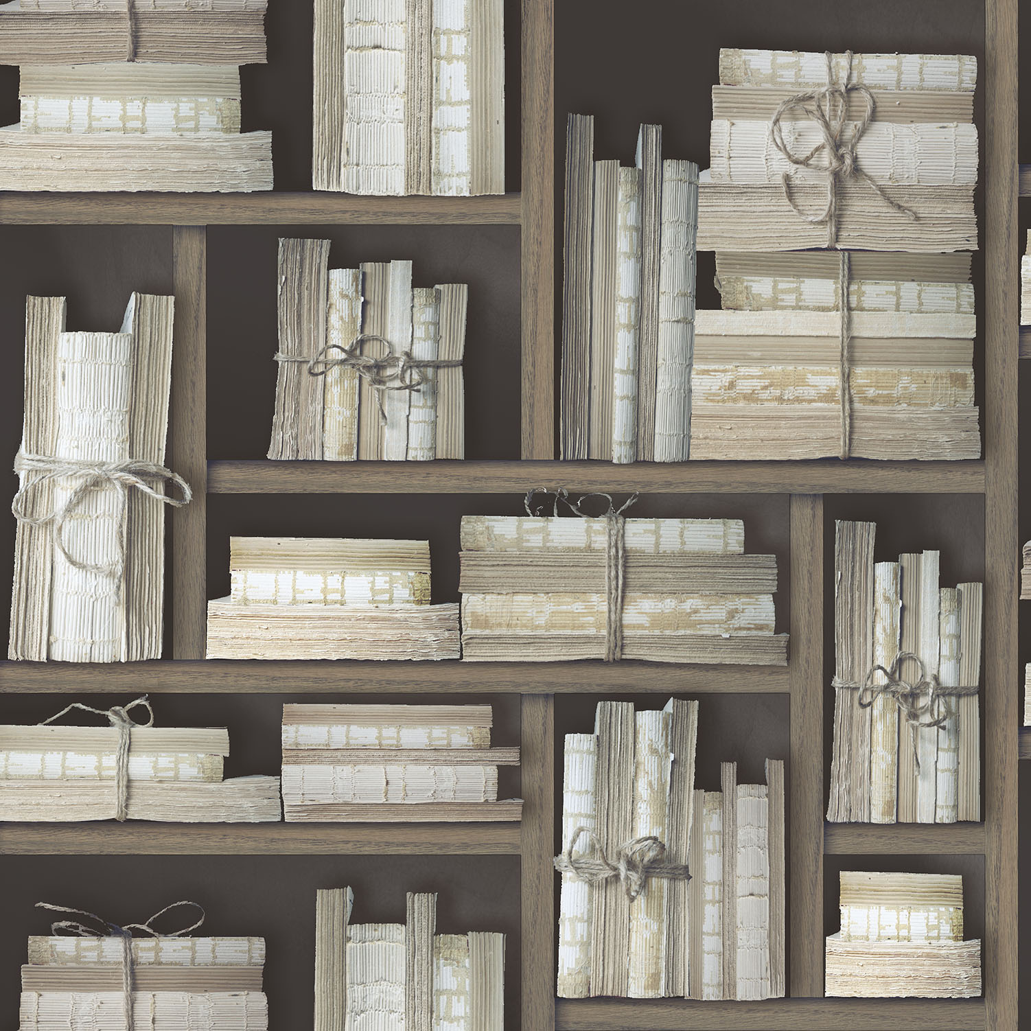 Tapet Galerie Wallcoverings Natural books G56153