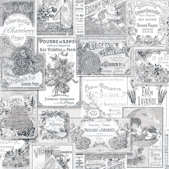 Tapet Galerie Wallcoverings Perfume Labels G56277