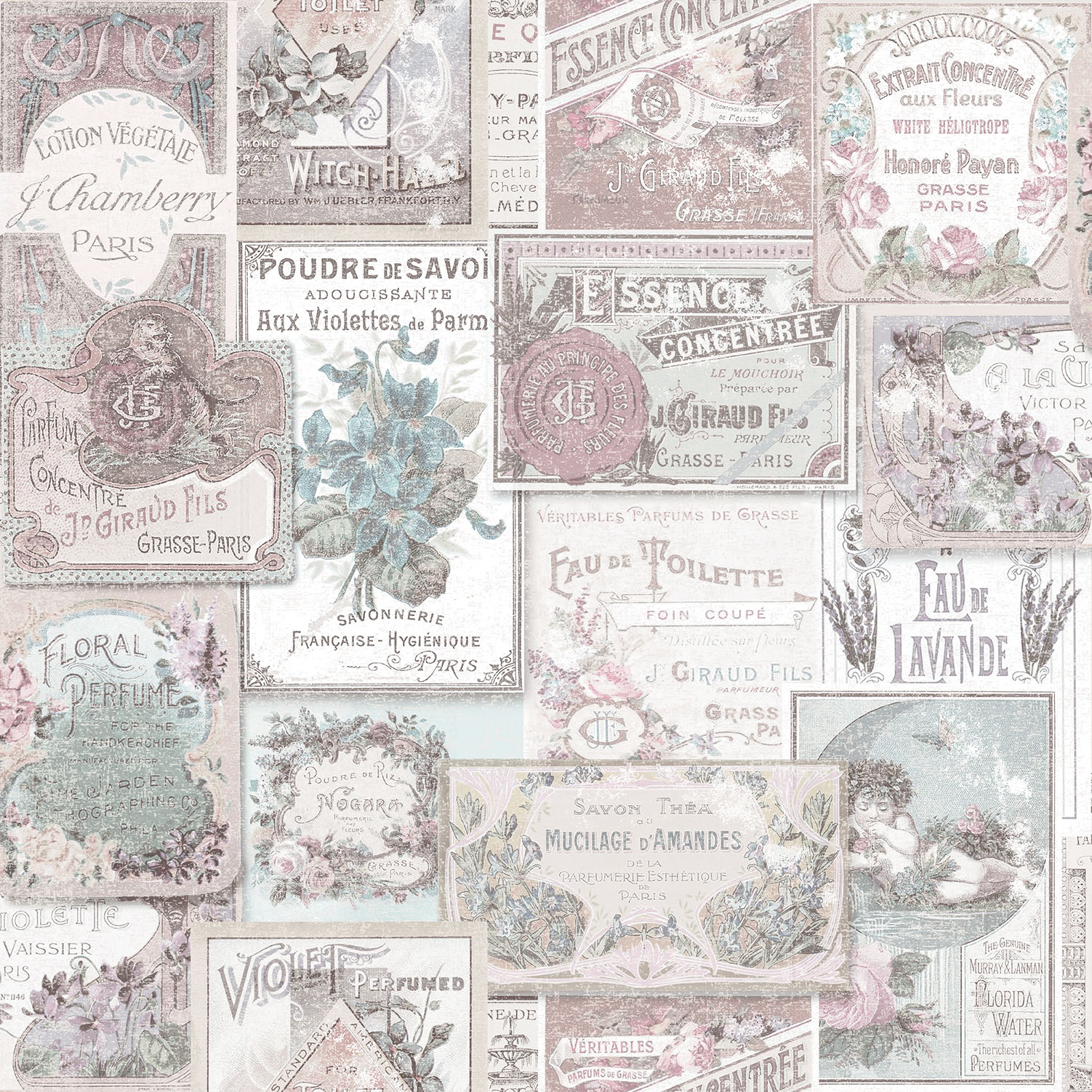 Tapet Galerie Wallcoverings Perfume Labels G56279