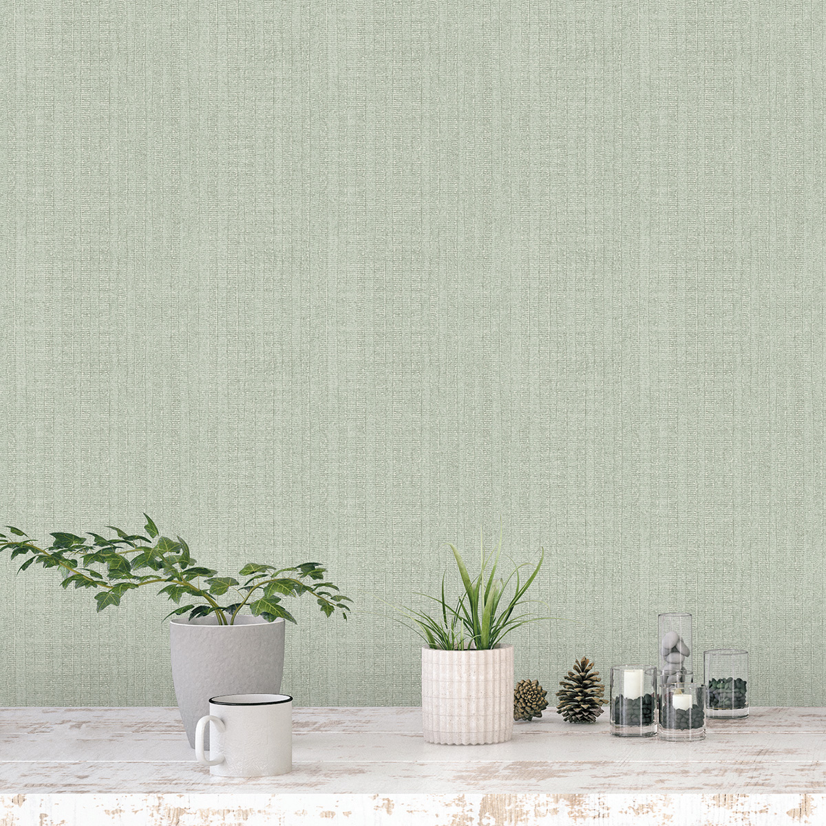 Tapet Galerie Wallcoverings Moss Stripe G78327