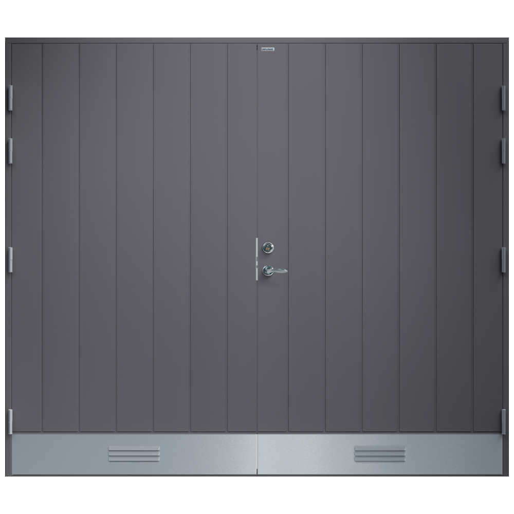 Garagedörr Diplomat Anna BxH: 240x210 cm, Grafitgrå