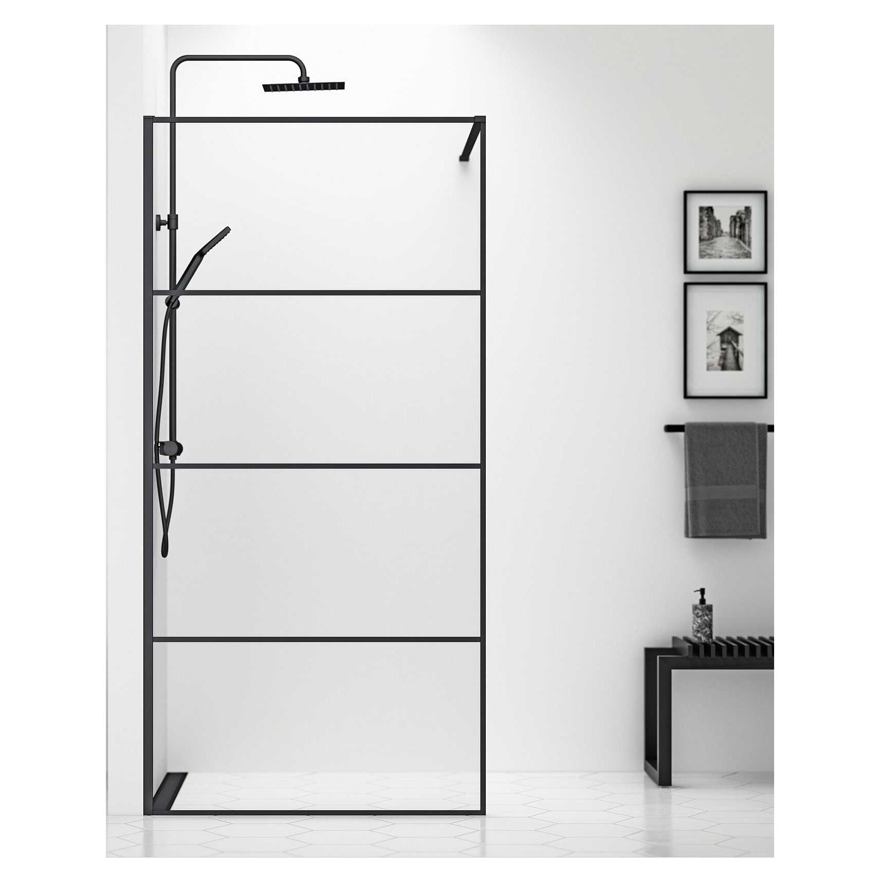 Duschvägg Gustavsberg Square med Spröjs | badrum - duschar - duschvagg | KakelKungen