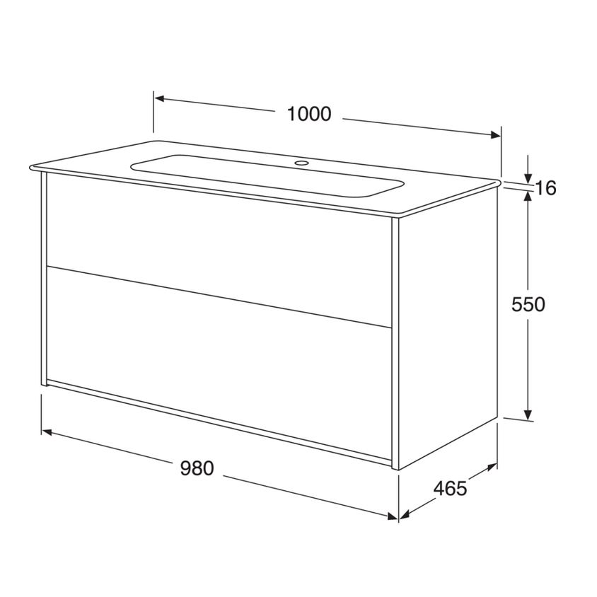 Tvättställsskåp Gustavsberg Artic 100 cm