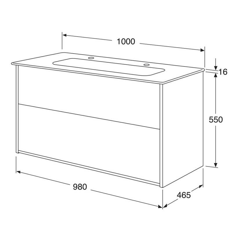 Tvättställsskåp Gustavsberg Artic 100 cm