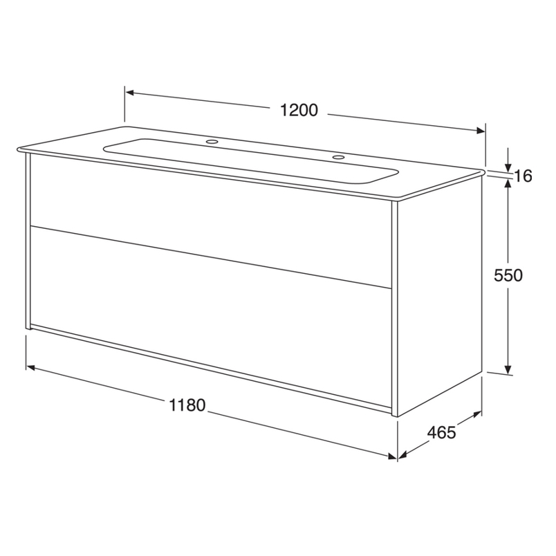 Tvättställsskåp Gustavsberg Artic 120 cm