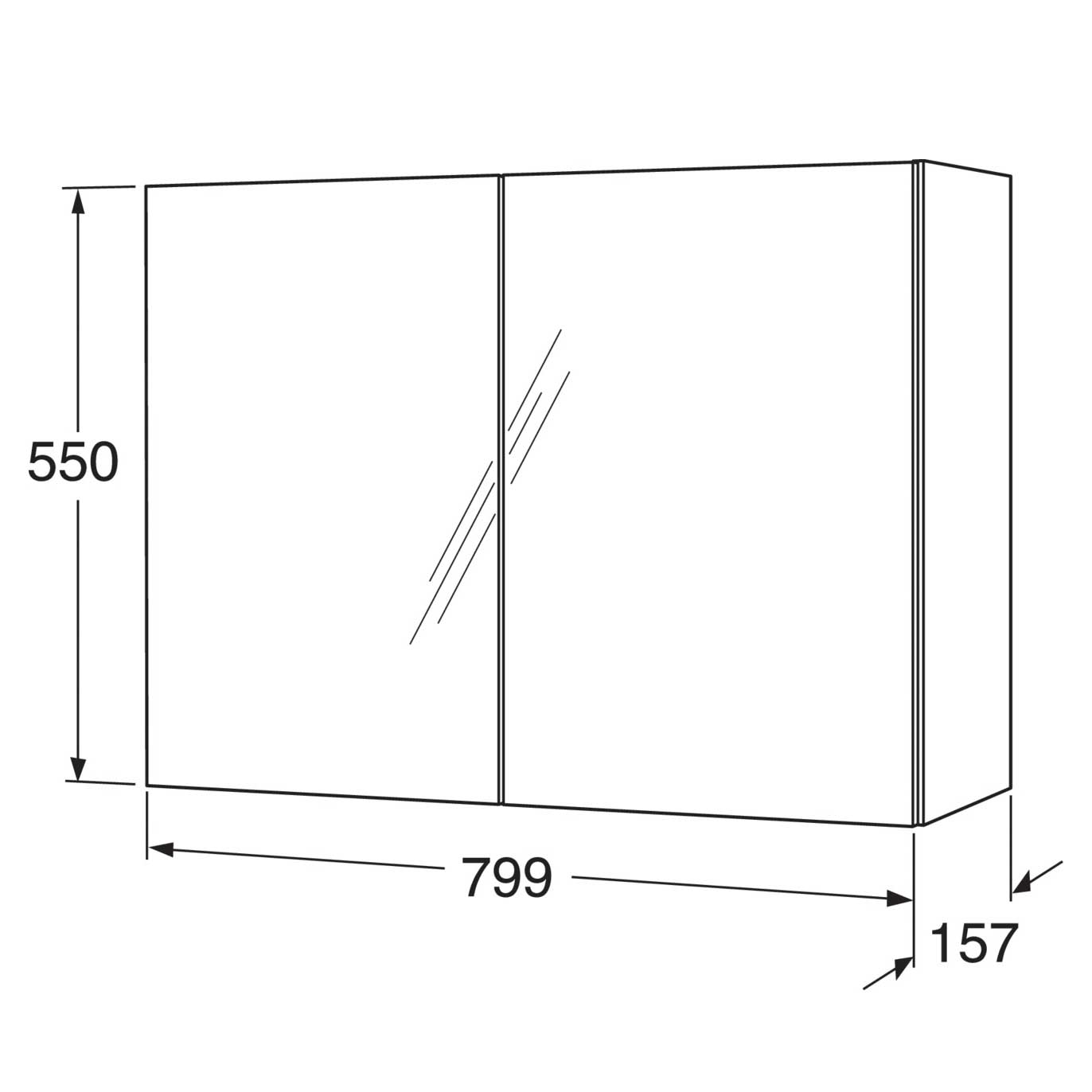 Spegelskåp Gustavsberg Graphic Base