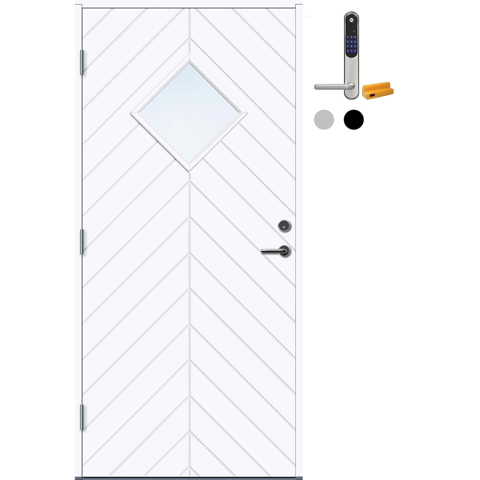 Ytterdør Bygg1 Geilo Thermoisolert med Yale Doorman Classic Home