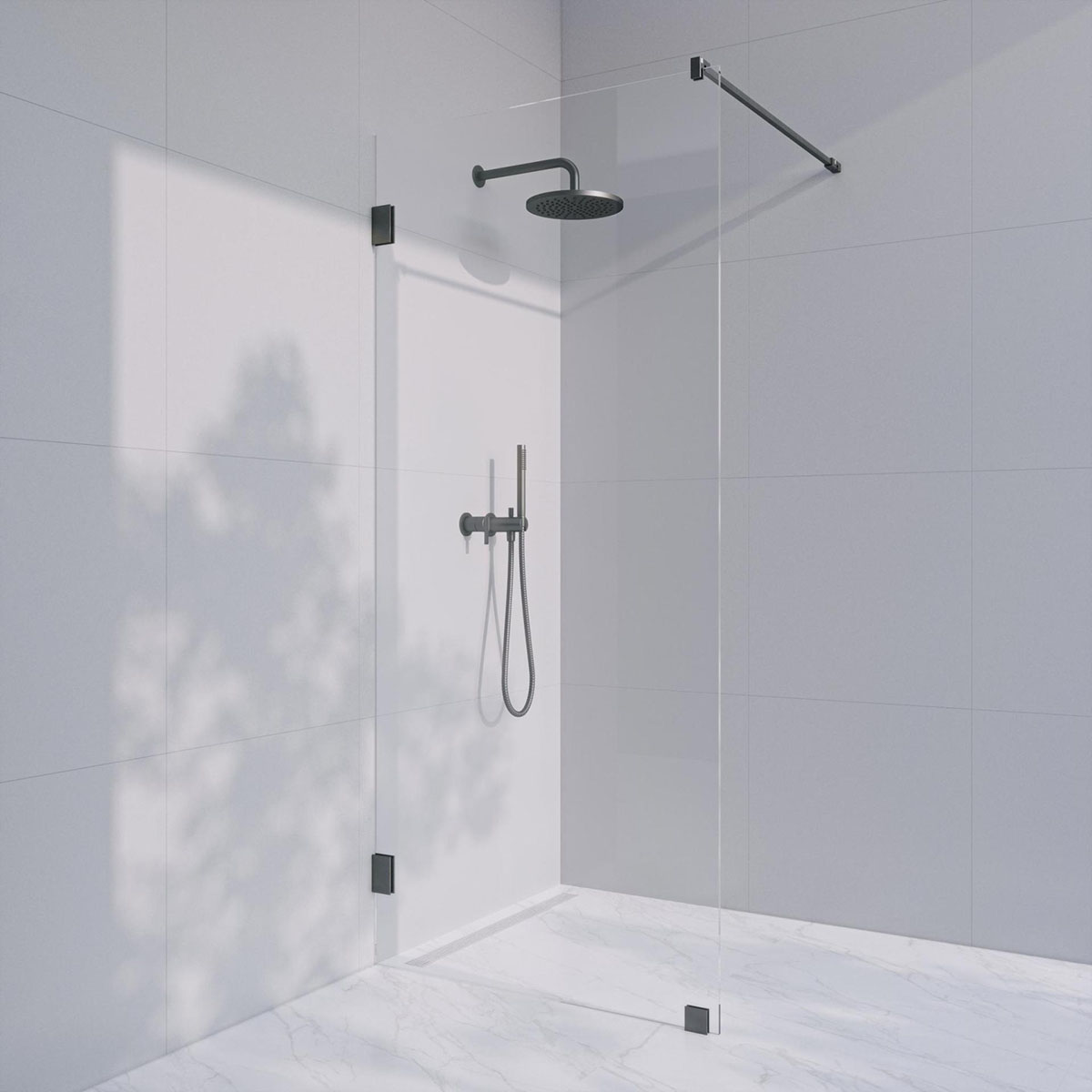 Duschvägg Invitrea Flair GH1 med Glasrengöring