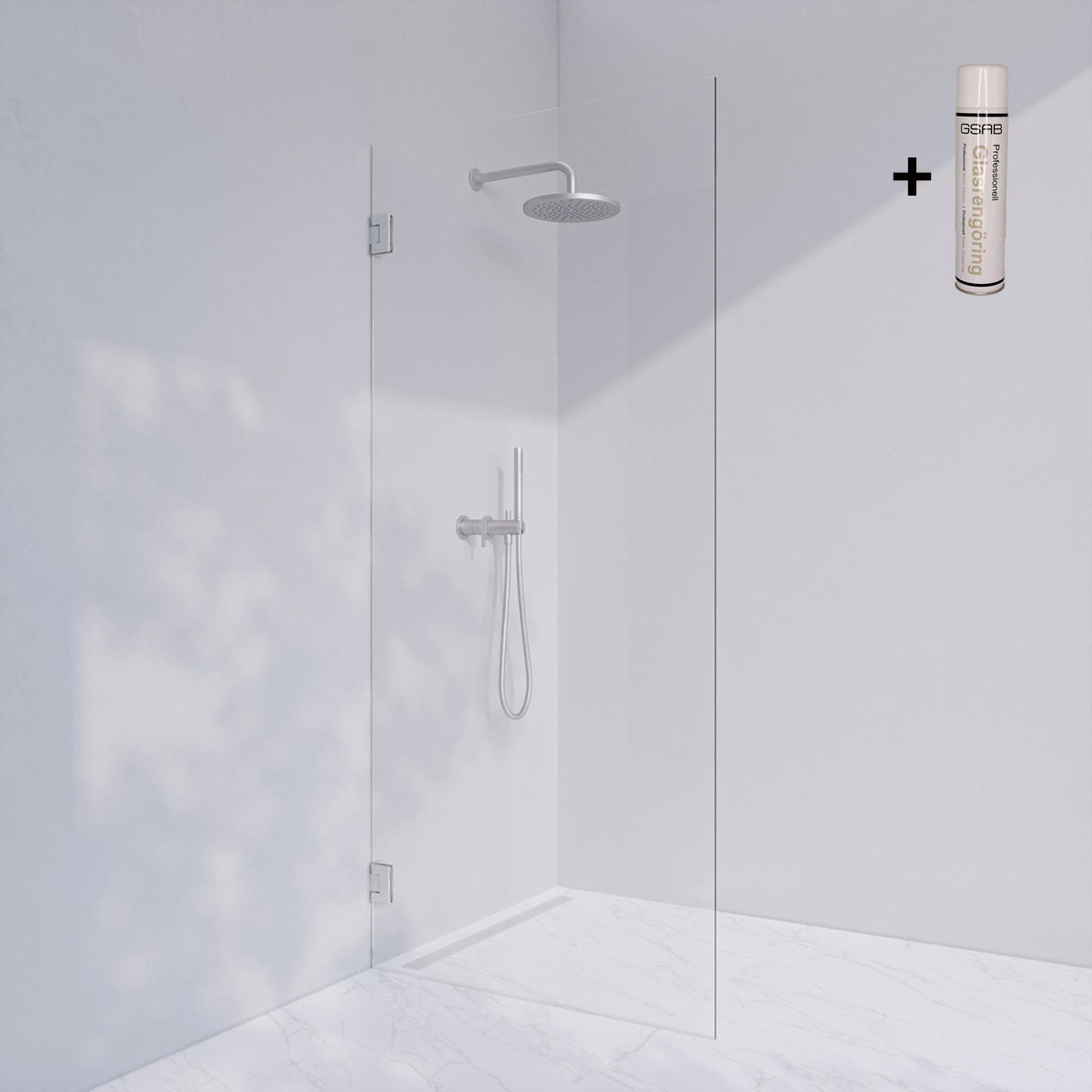 Duschv&auml;gg Invitrea Flair GH2 med Glasreng&ouml;ring