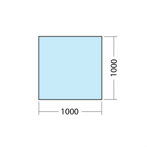Gulvglass Kaminexperten 1000 x 1000 Kvadratisk