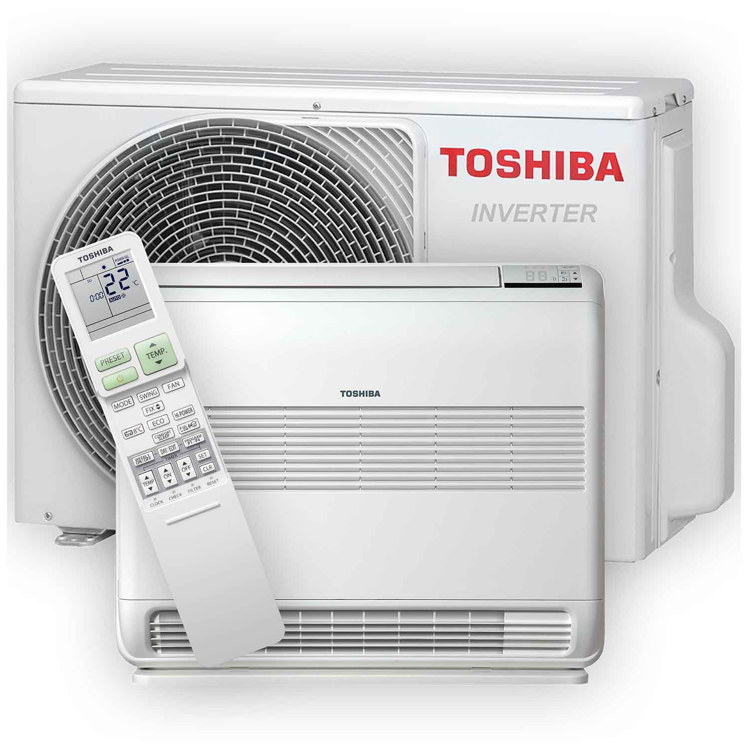 Luftvärmepump Toshiba Nordic 35 Golvmodell