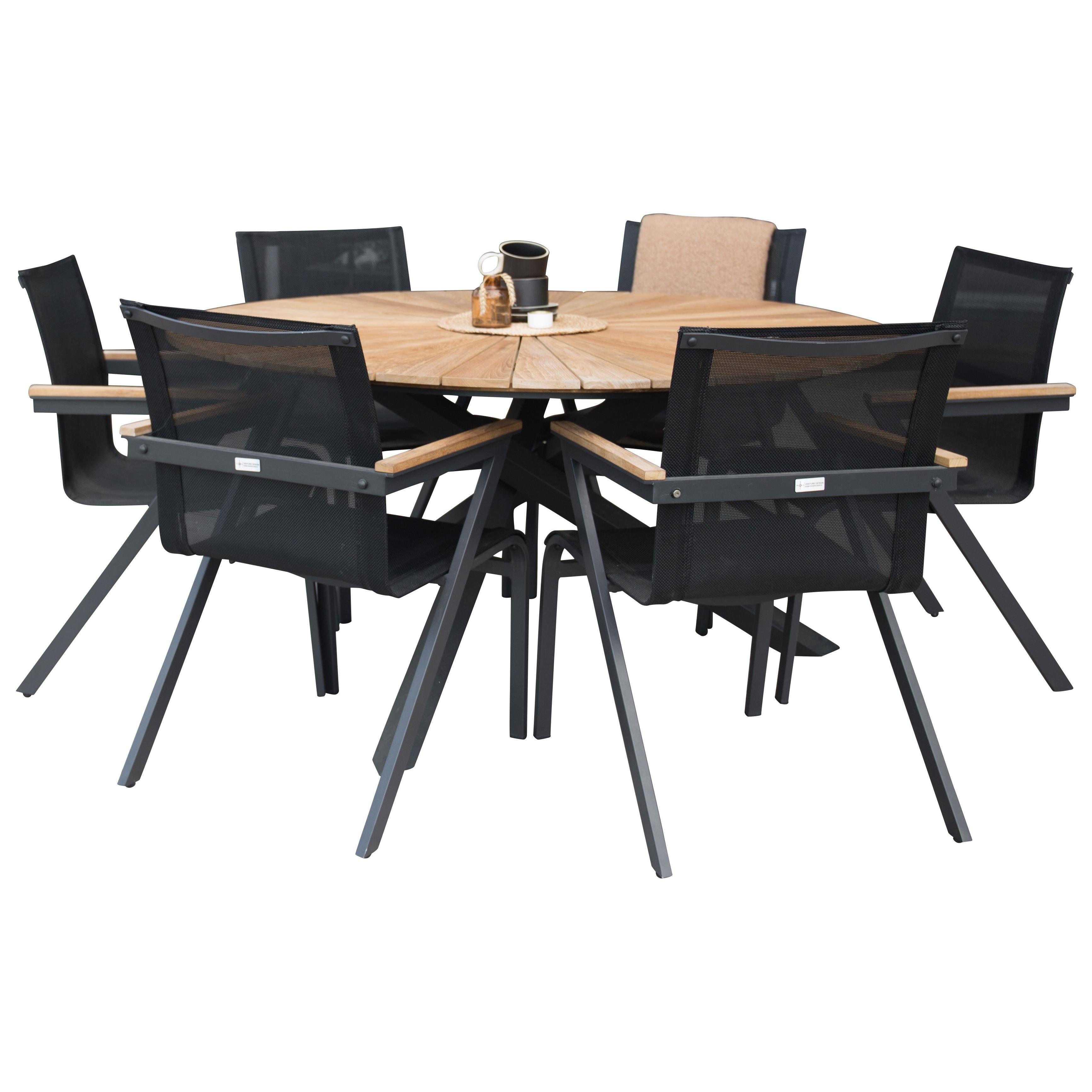 Spisegruppe Venture Home Meya Ø 140 med 6 Stoler