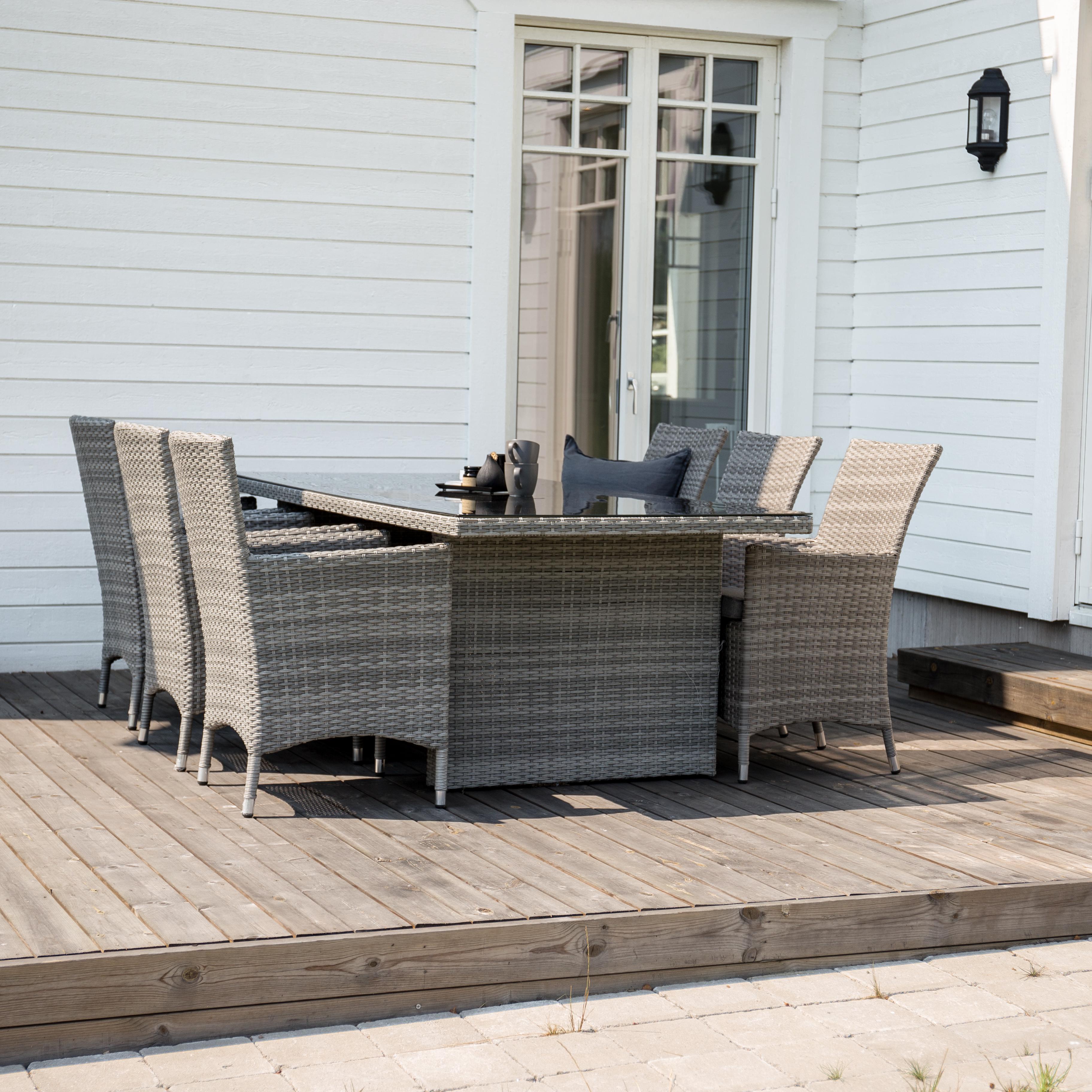 Spisegruppe Venture Home Pishi 200 med 6 Milwa Stoler