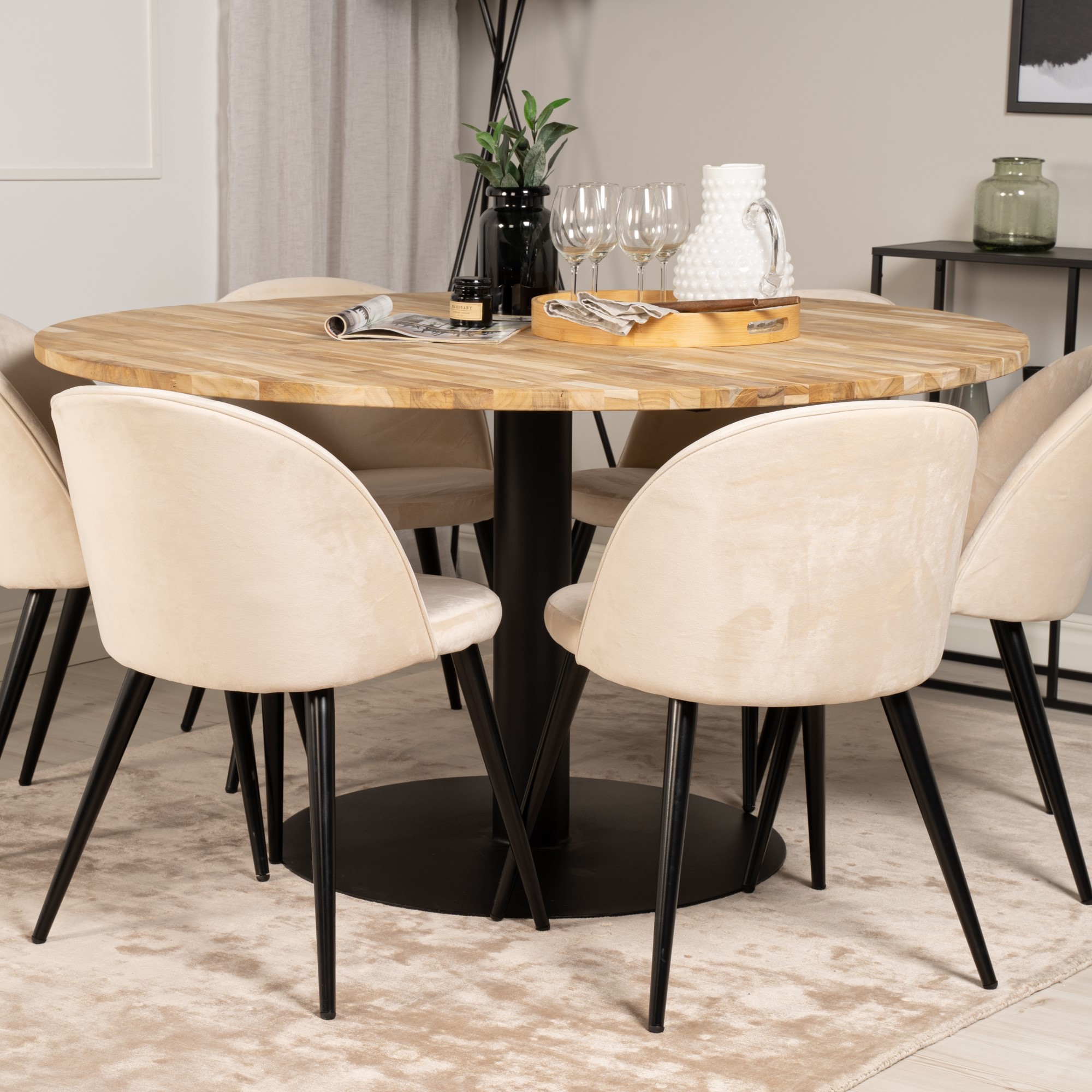 Spisegruppe Venture Home Cornelia med 6 Valentina Stoler