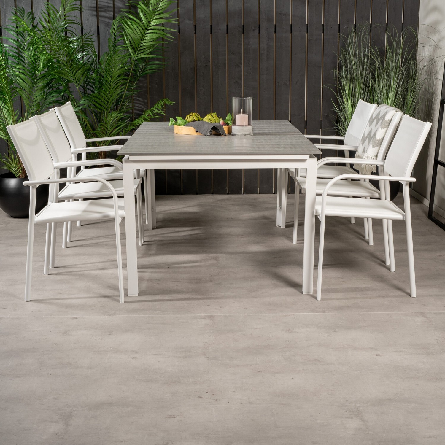 Spisegruppe Venture Home Lova 160/240 med 6 Siri Spisestoler