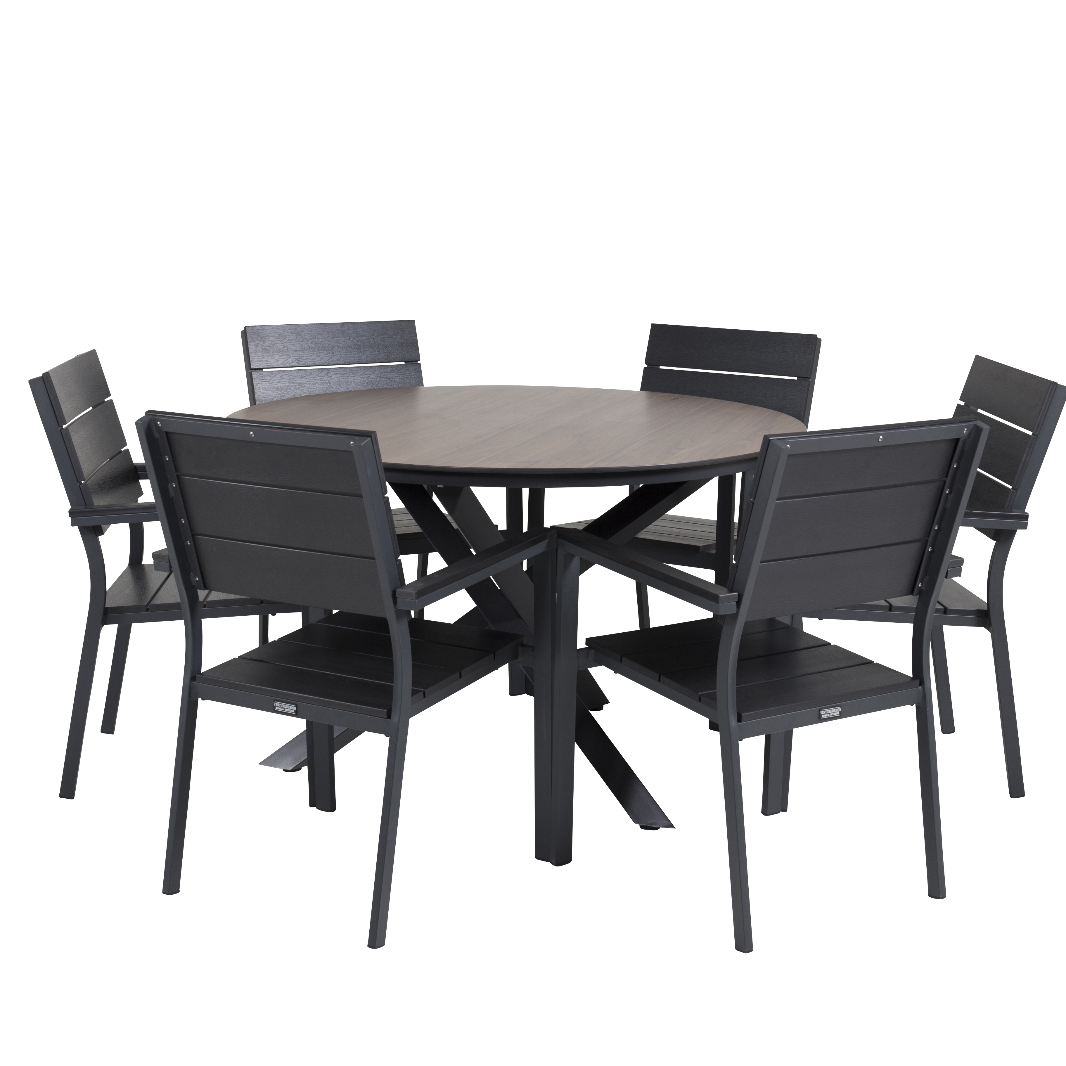 Spisegruppe Venture Home Lea Ø 120 med 6 Lova Stoler