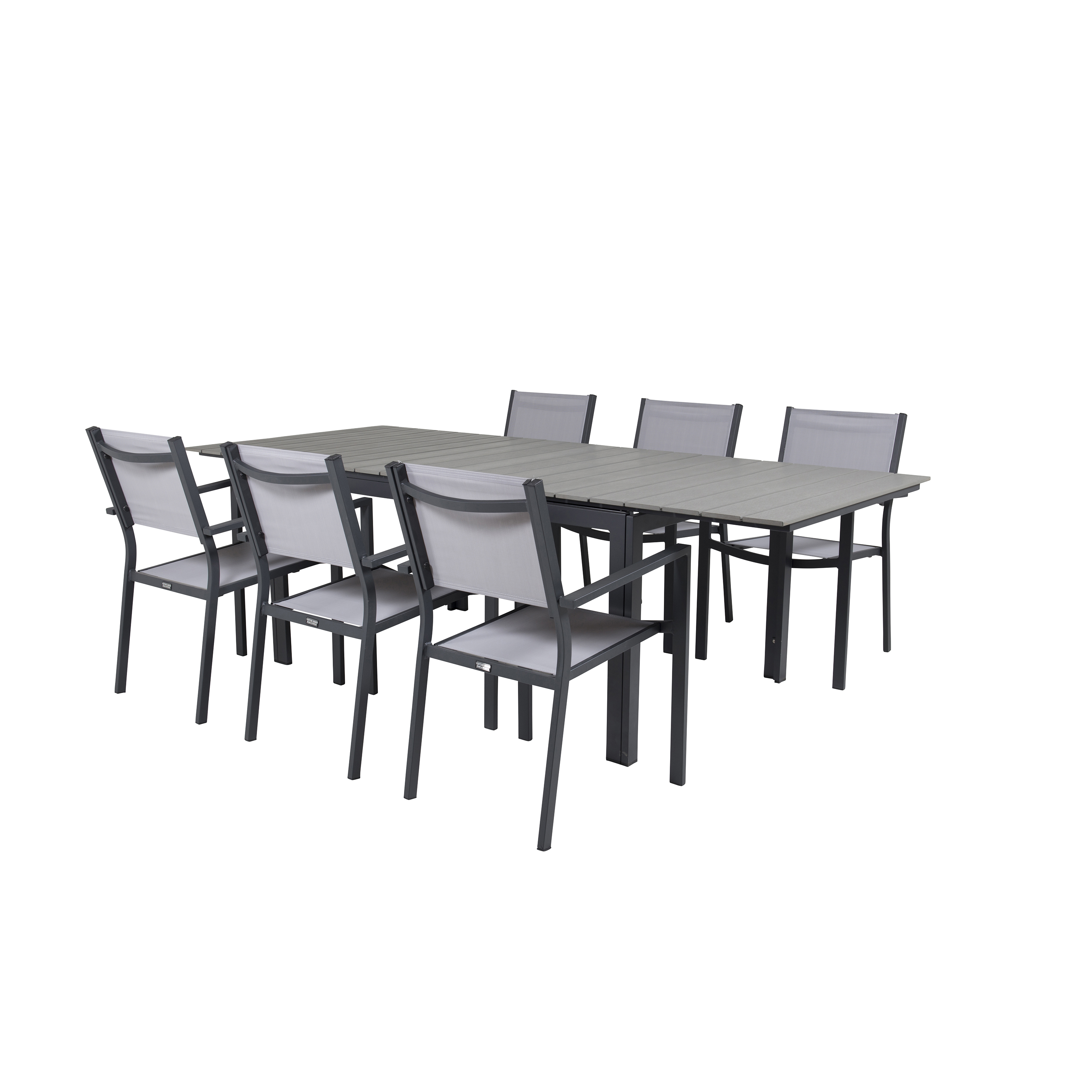 Spisegruppe Venture Home Lova 160/240 med 6 Copacabana Lenestoler