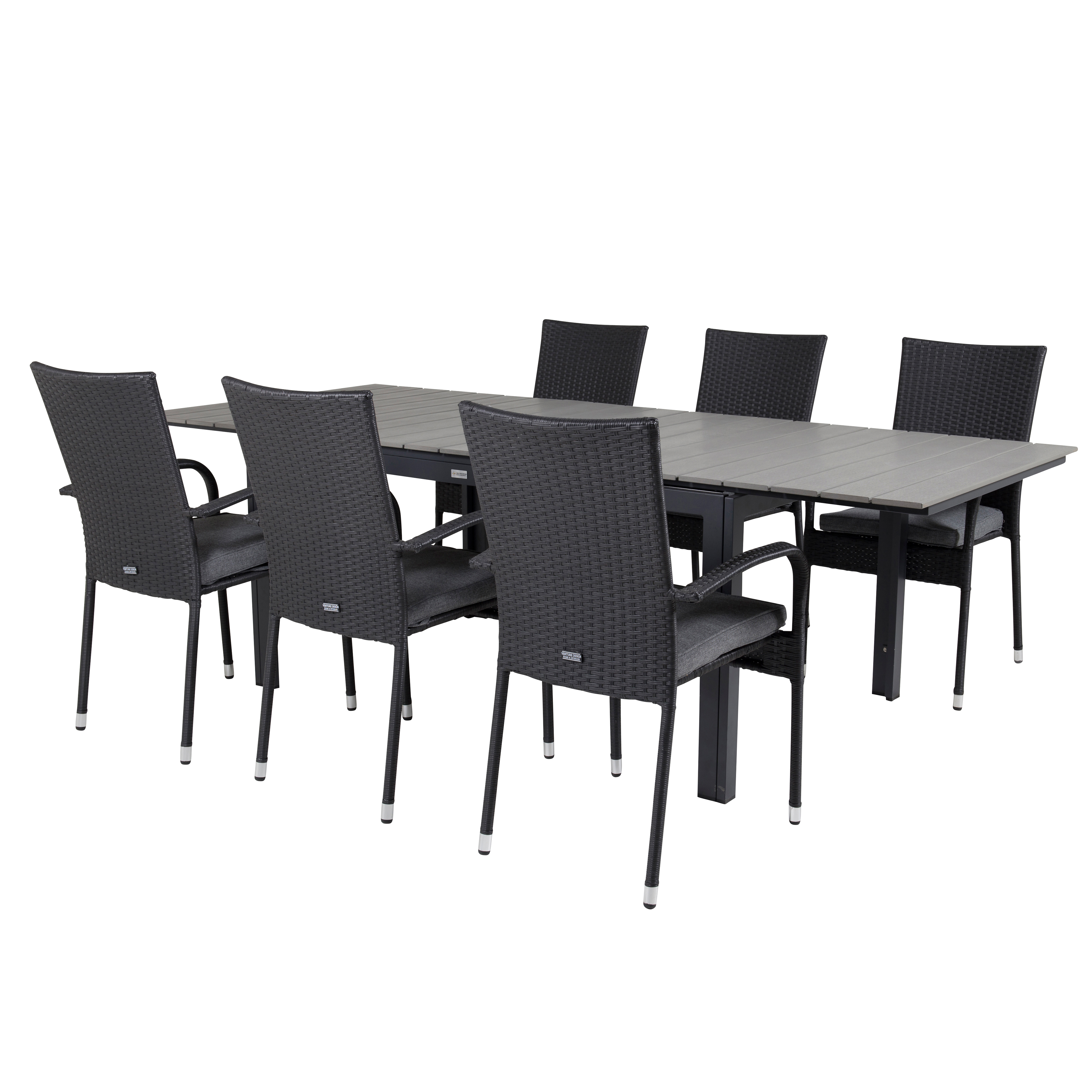 Spisegruppe Venture Home Lova 160/240 med 6 Asta Stoler