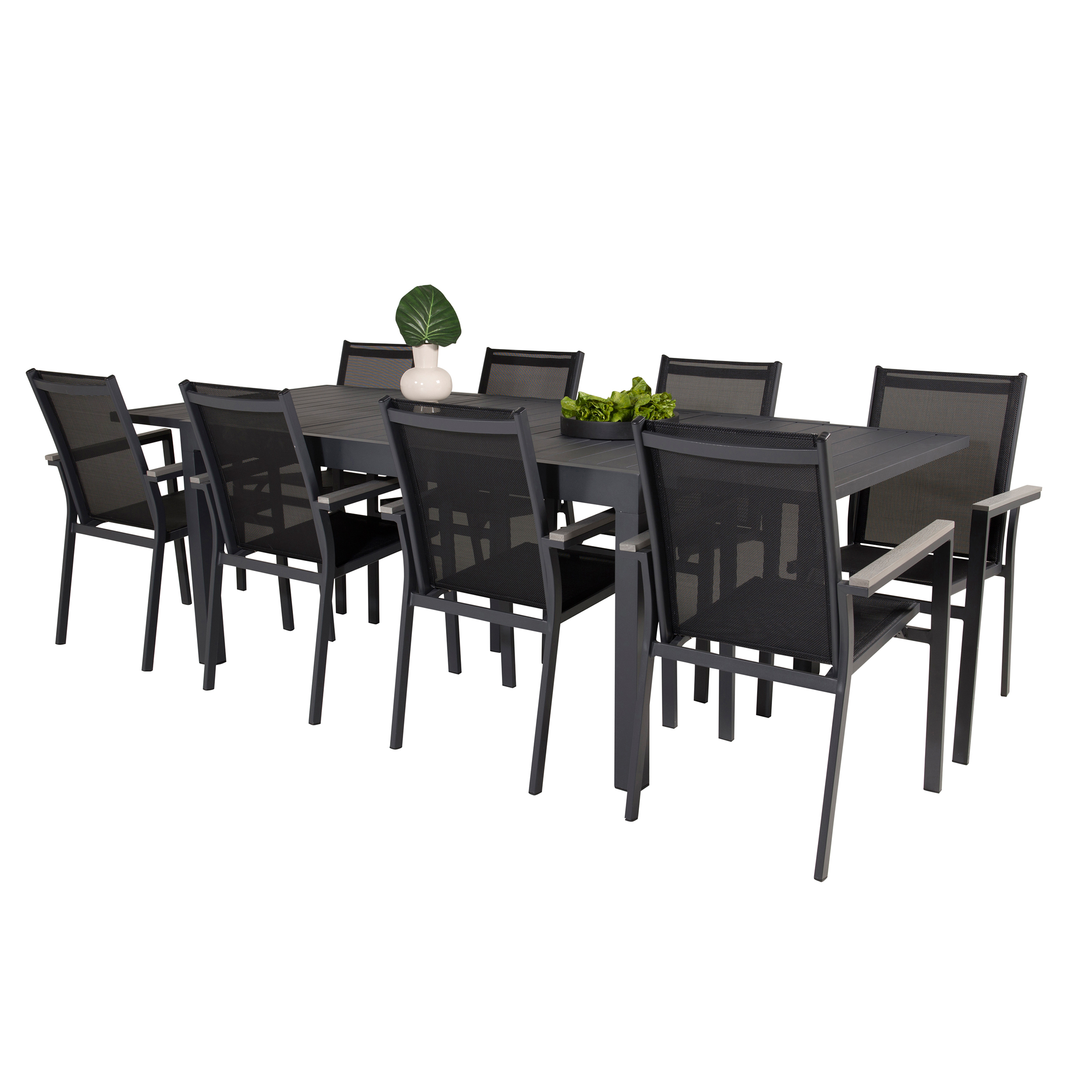 Spisegruppe Venture Home Madrid 160/240 med 8 Pincy Stoler