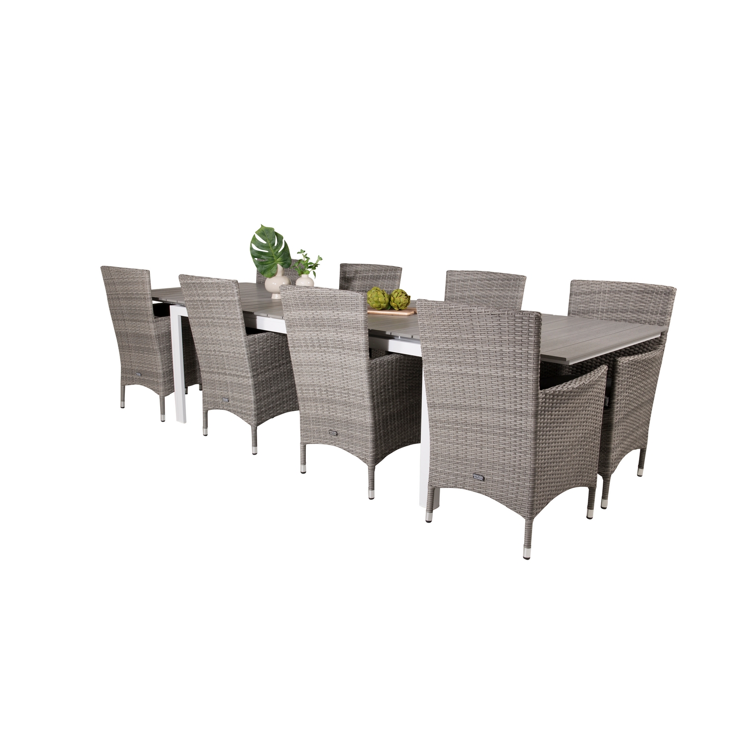 Spisegruppe Venture Home Lova 224/324 med 8 Milwa Lenestoler