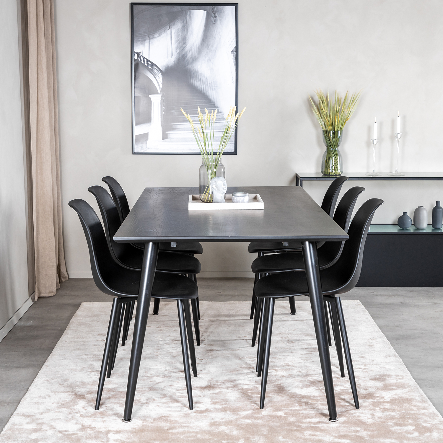 Spisegruppe Venture Home Dipp med 6 Polar Plast Stoler