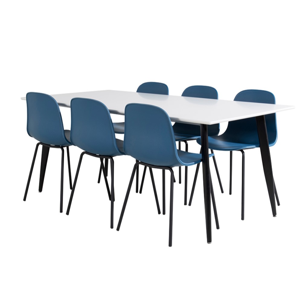 Spisegruppe Venture Home Pobbie med 6 Ardi Stoler