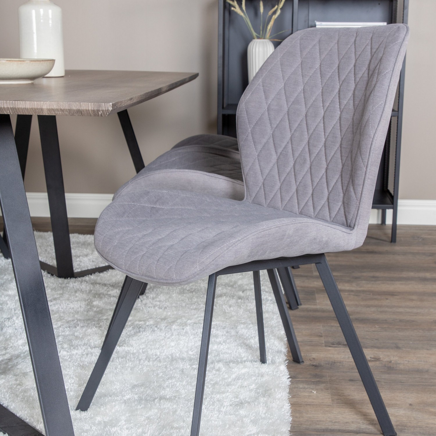 Spisegruppe Venture Home Madde med 6 Geneva Stoler