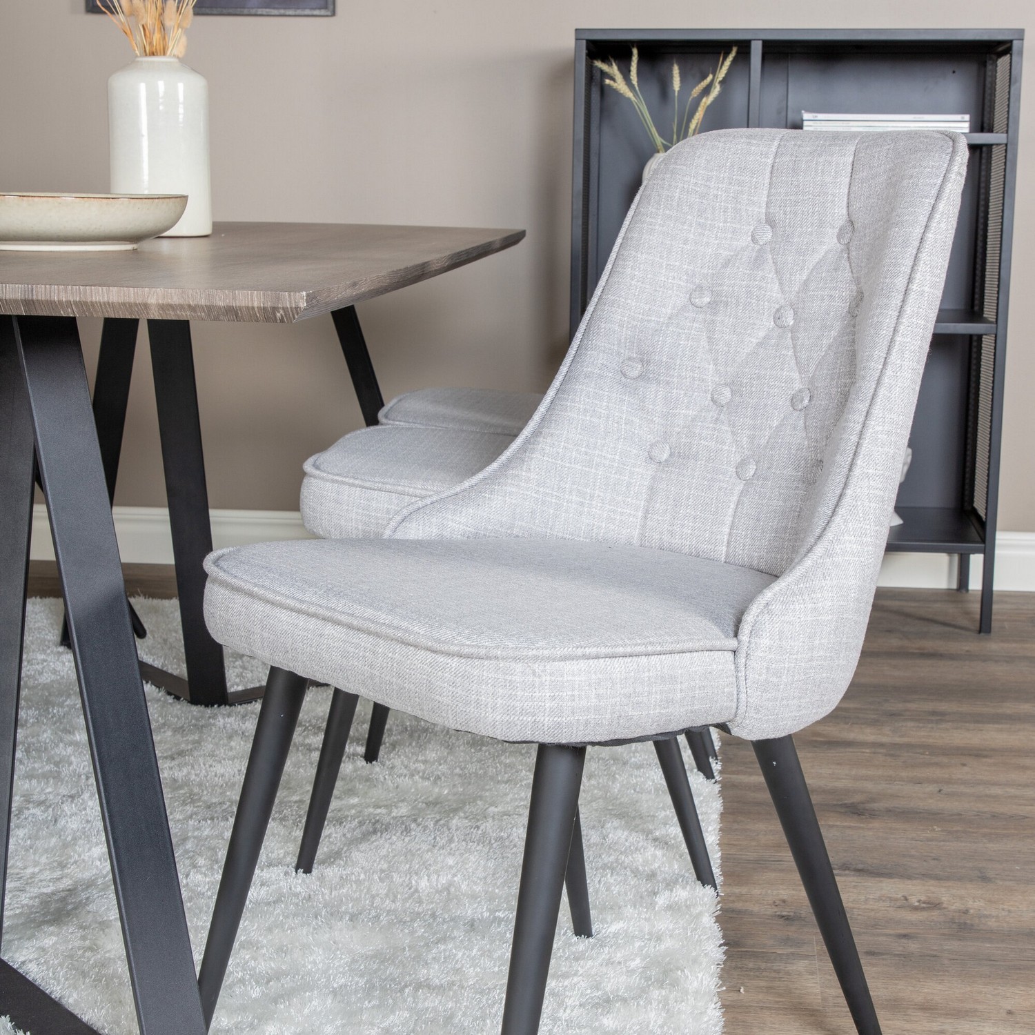 Spisegruppe Venture Home Madde med 6 Vera Stoler Polyester