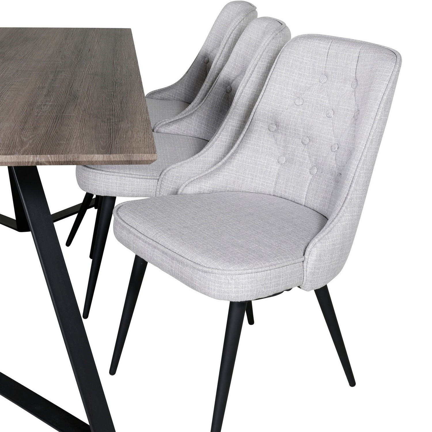 Spisegruppe Venture Home Madde med 6 Vera Stoler Polyester