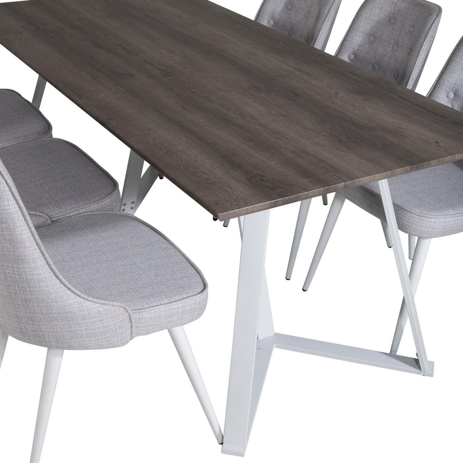 Spisegruppe Venture Home Madde med 6 Vera Stoler Polyester