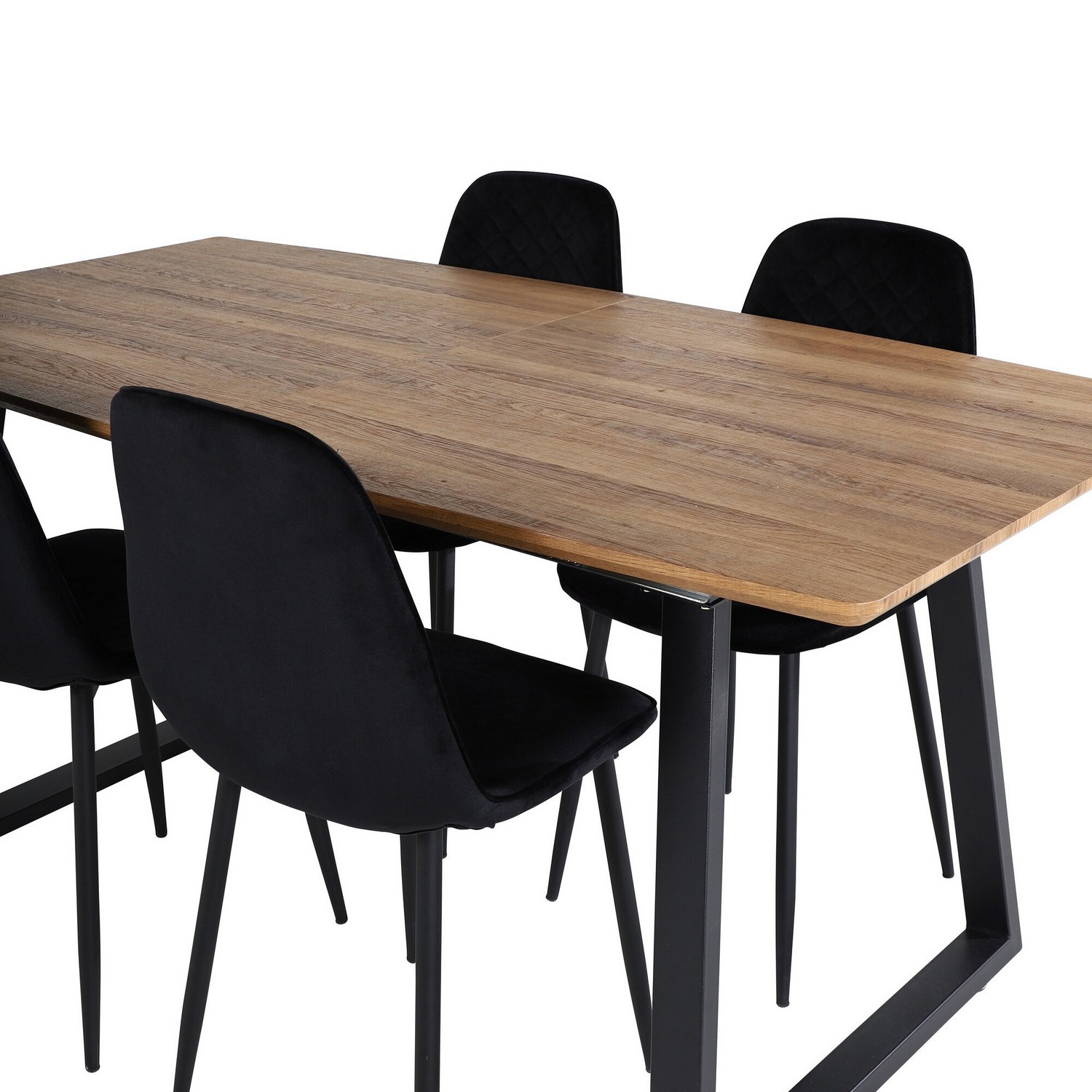 Spisegruppe Venture Home Ina med 4 Phoi Stoler Fløyel