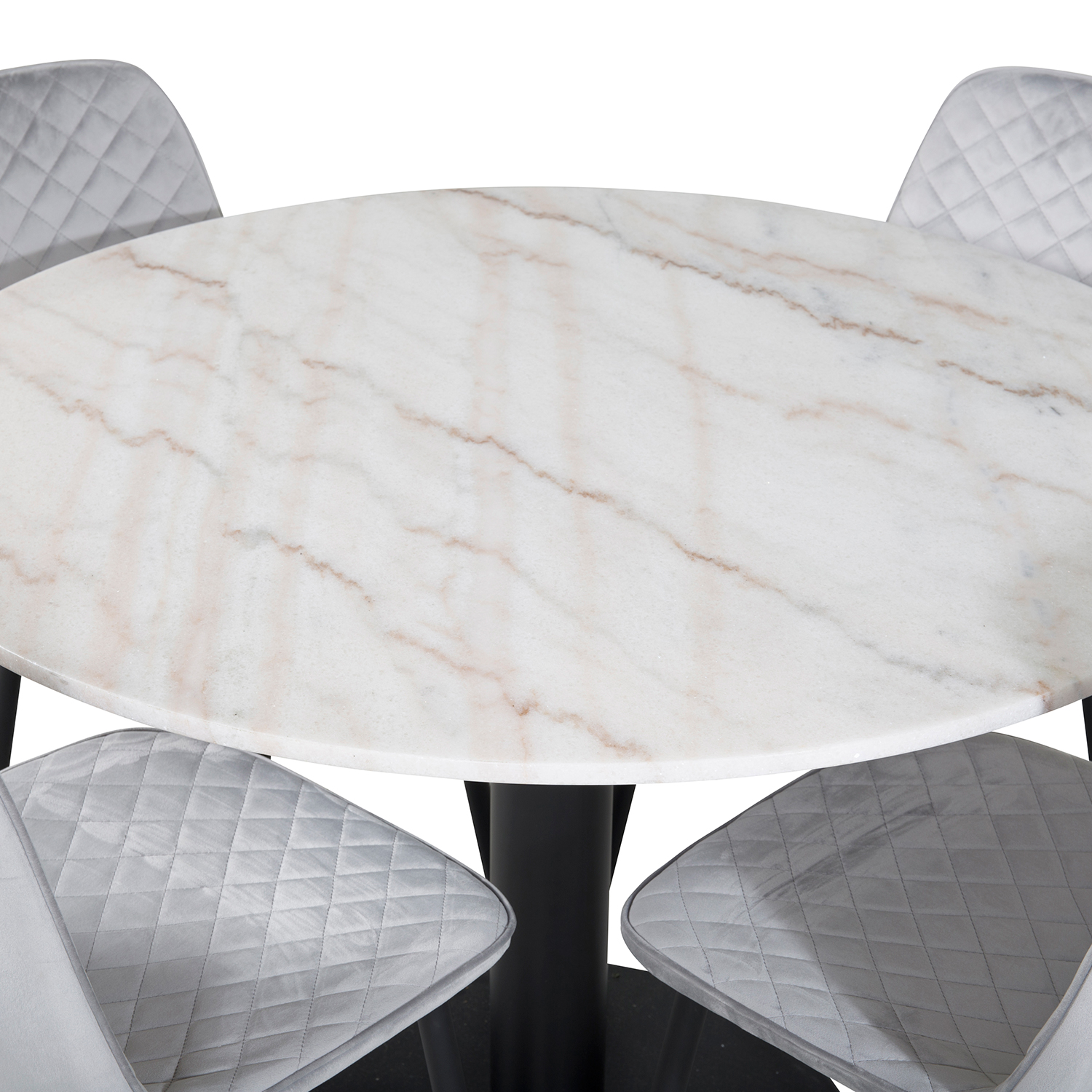 Spisegruppe Venture Home Estelle med 4 Phoi Stoler Fløyel