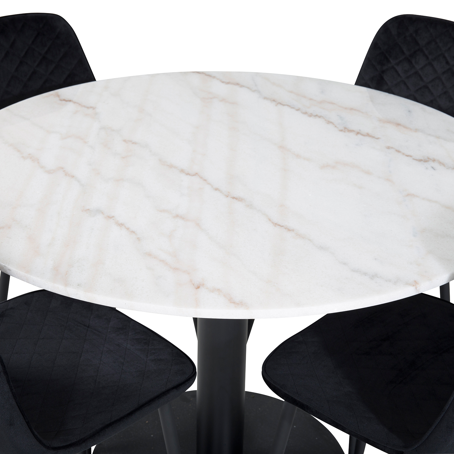 Spisegruppe Venture Home Estelle med 4 Phoi Stoler Fløyel