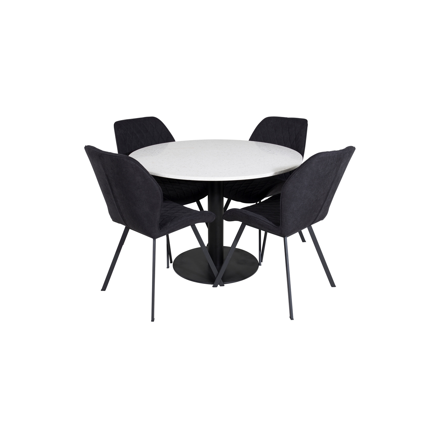 Spisegruppe Venture Home Roxanna med 4 Geneva Stoler Rundt