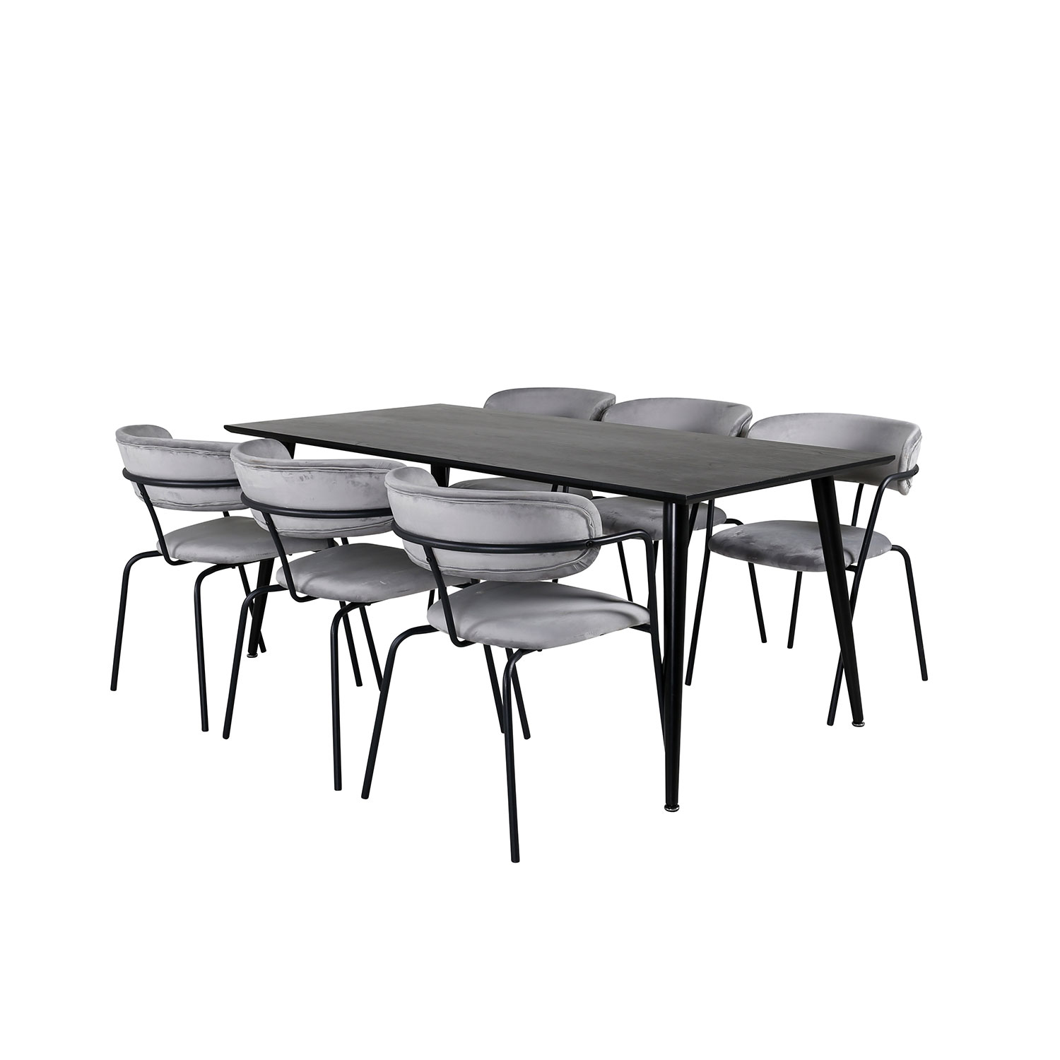 Spisegruppe Venture Home Dipp med 6 Arrow Stoler