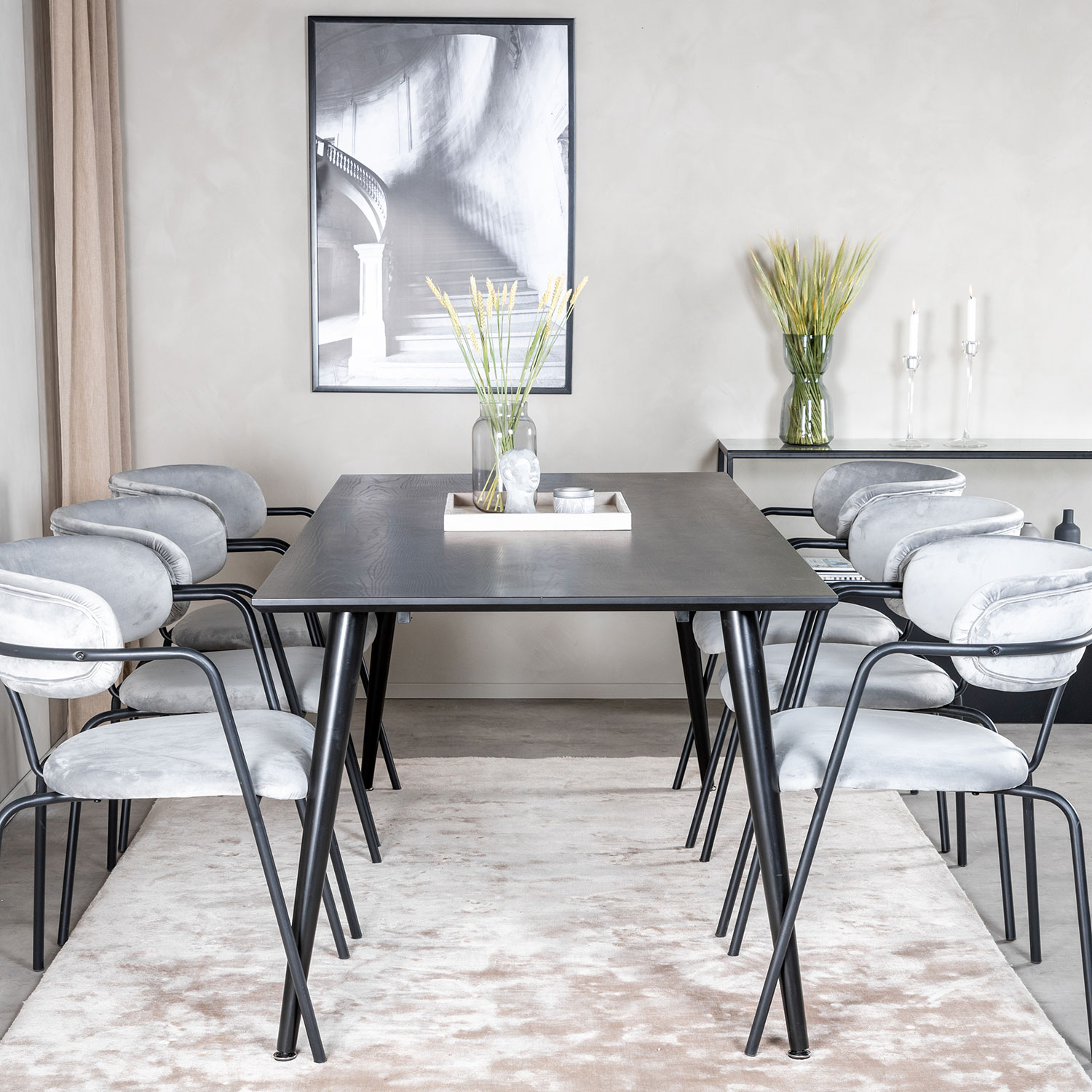 Spisegruppe Venture Home Dipp med 6 Arrow Stoler