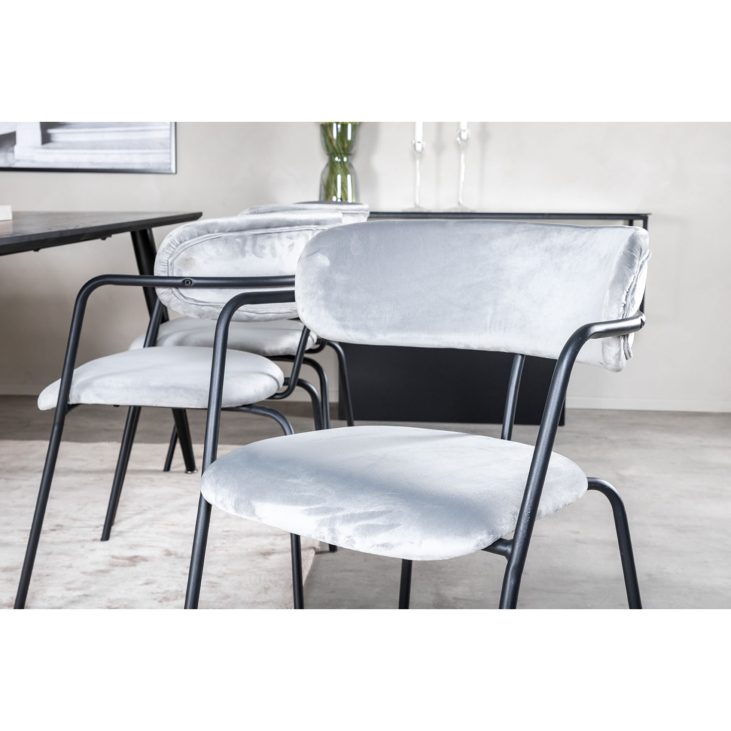 Spisegruppe Venture Home Dipp med 6 Arrow Stoler