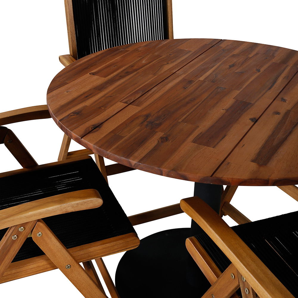 Spisegruppe Venture Home Canne med 4 Jimbo Sammenleggbara Spisestoler