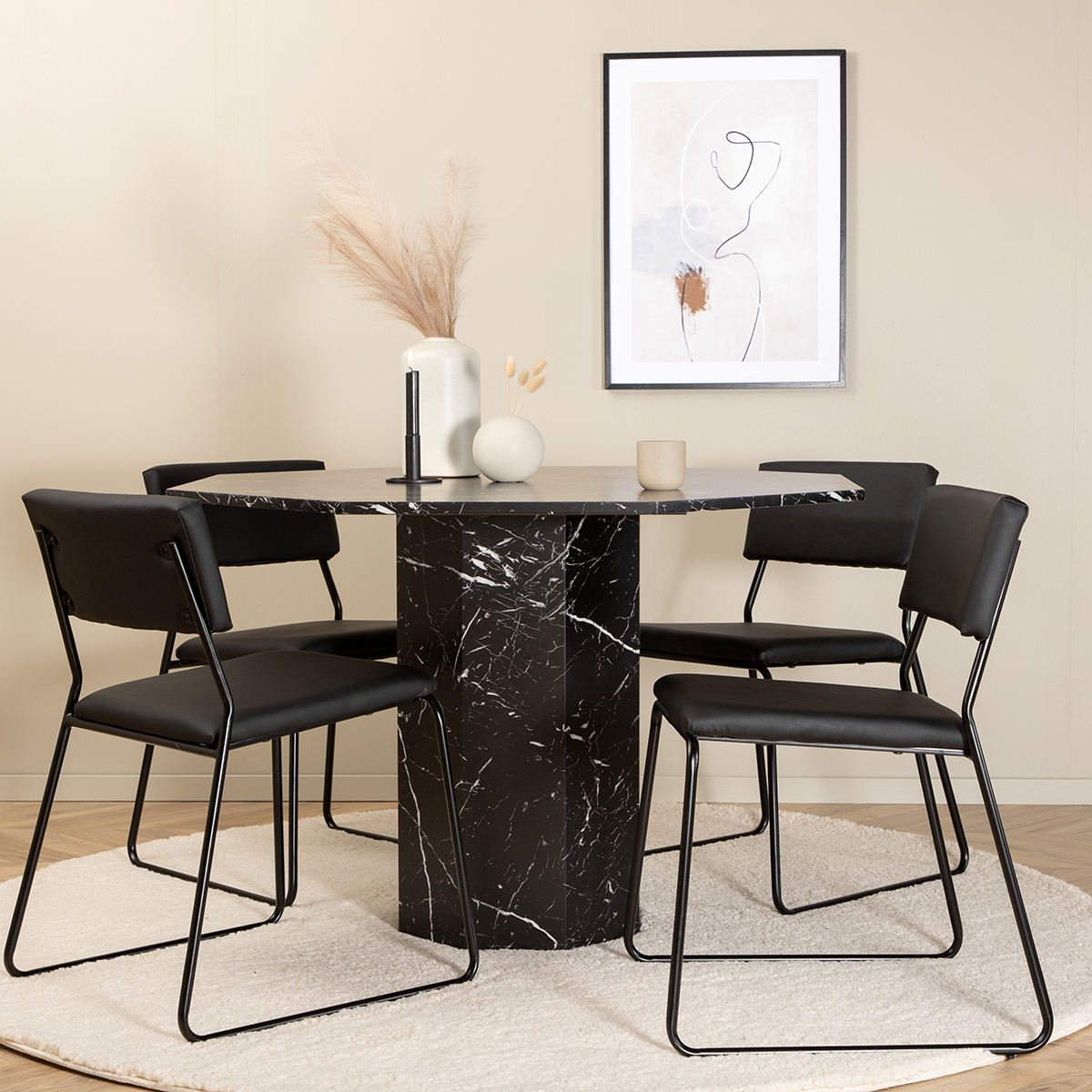 Spisegruppe Venture Home Monte Carlo Spisebord og Kungshamn Spisestol