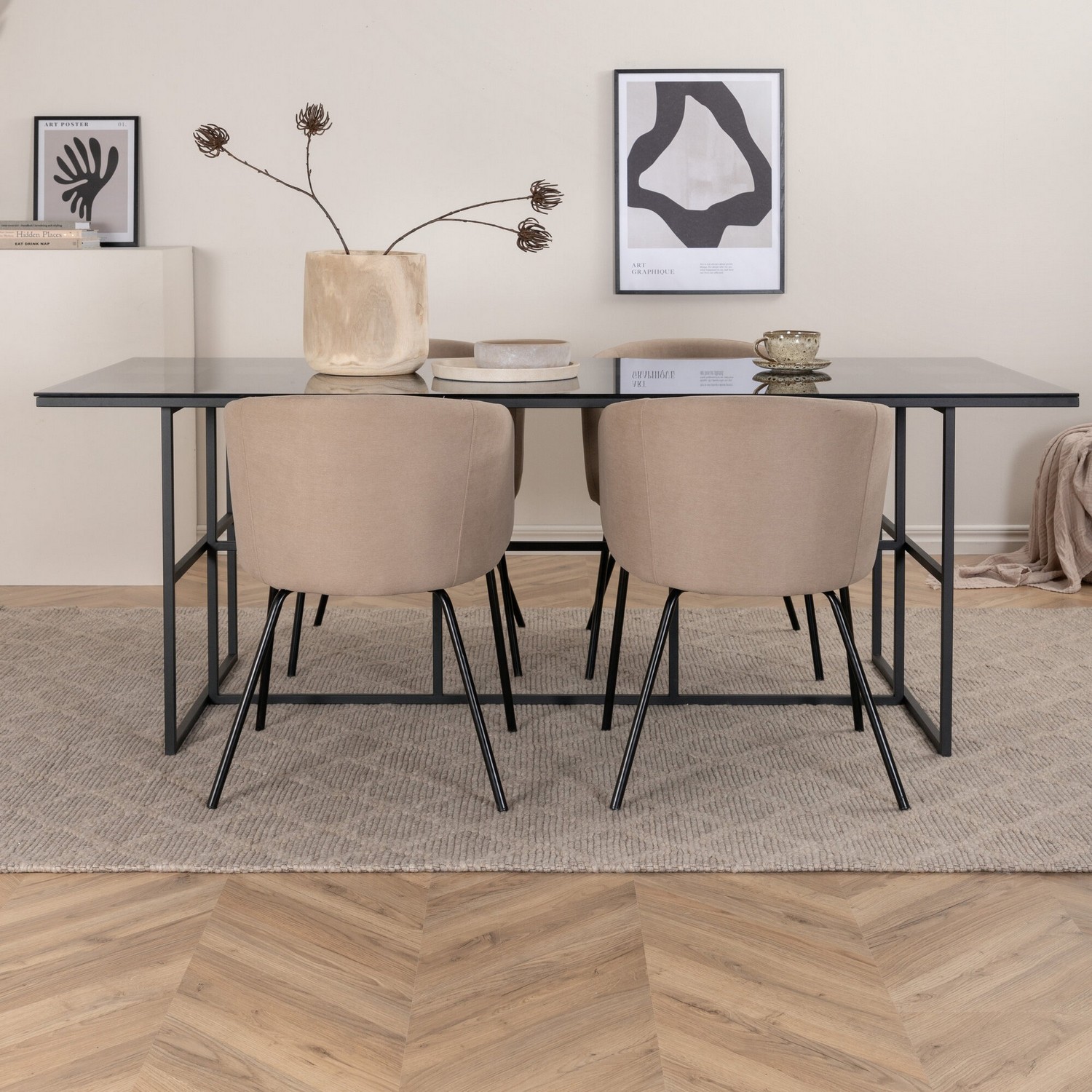 Spisegruppe Venture Home Lund Spisebord og Bergen Spisestol