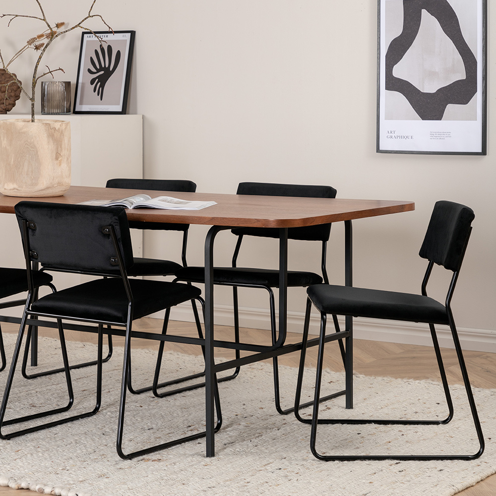 Spisegruppe Venture Home Chicago Spisebord og Kungshamn Spisestol Brun