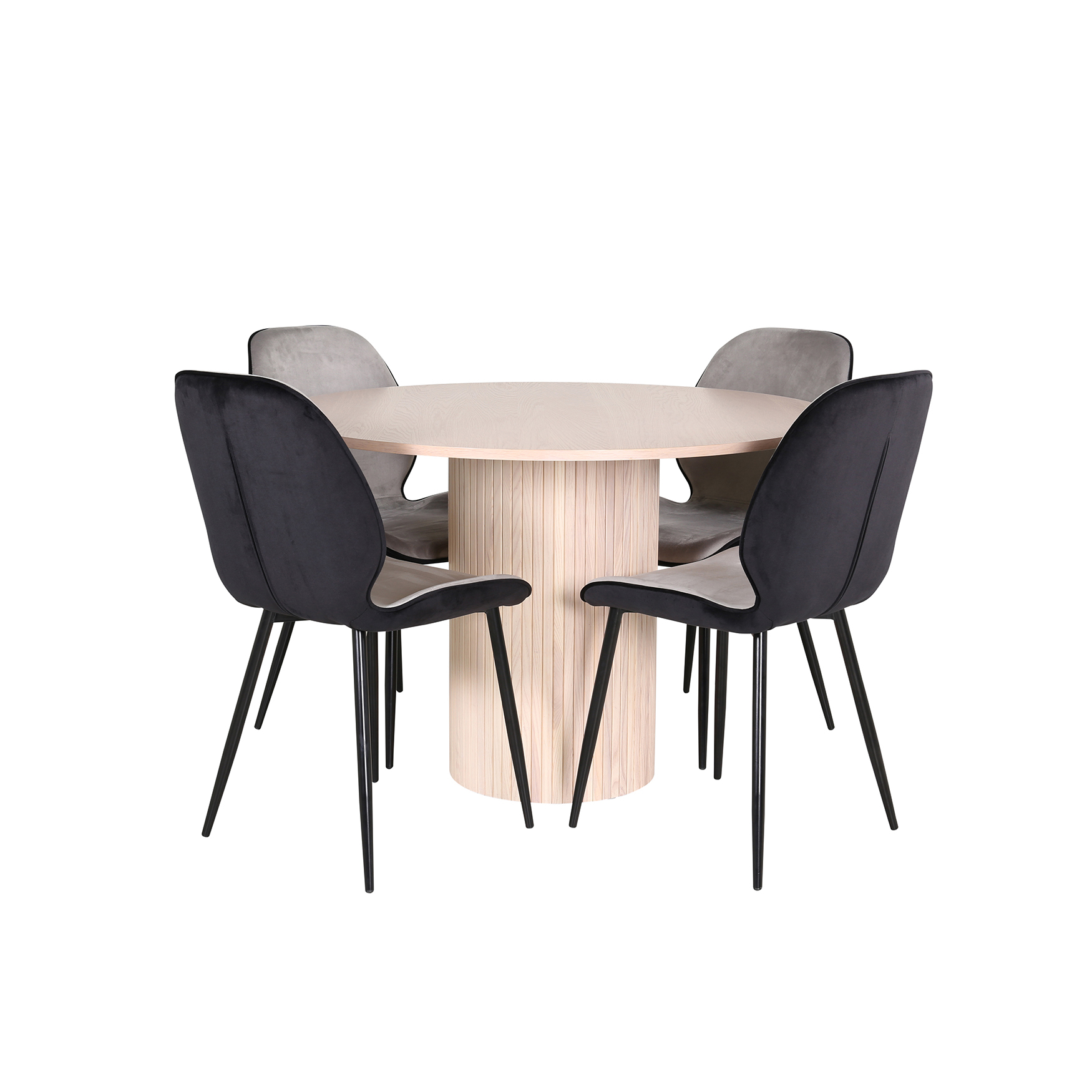 Spisegruppe Venture Home med Bianca Spisebord og 4 Elisa Spisestoler