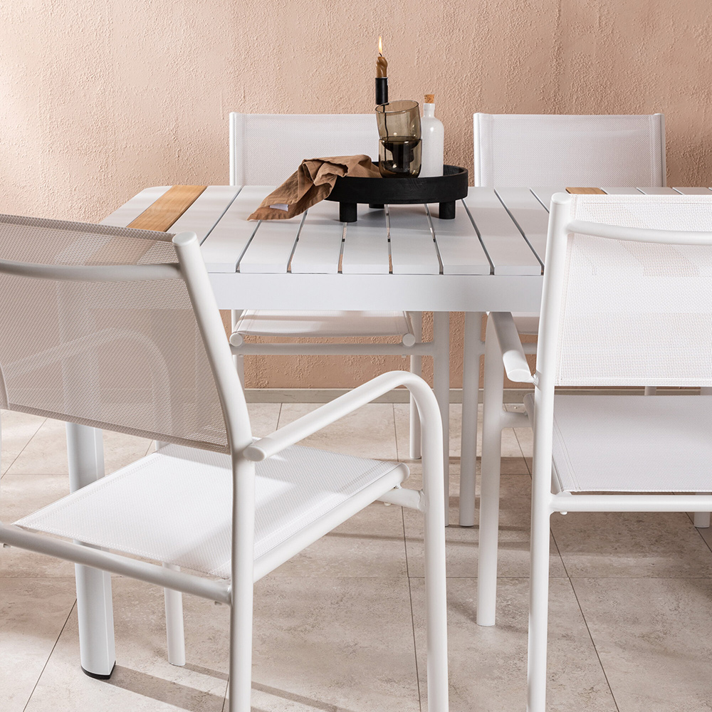 Spisegruppe Venture Home Togo med 6 Santorini Stoler